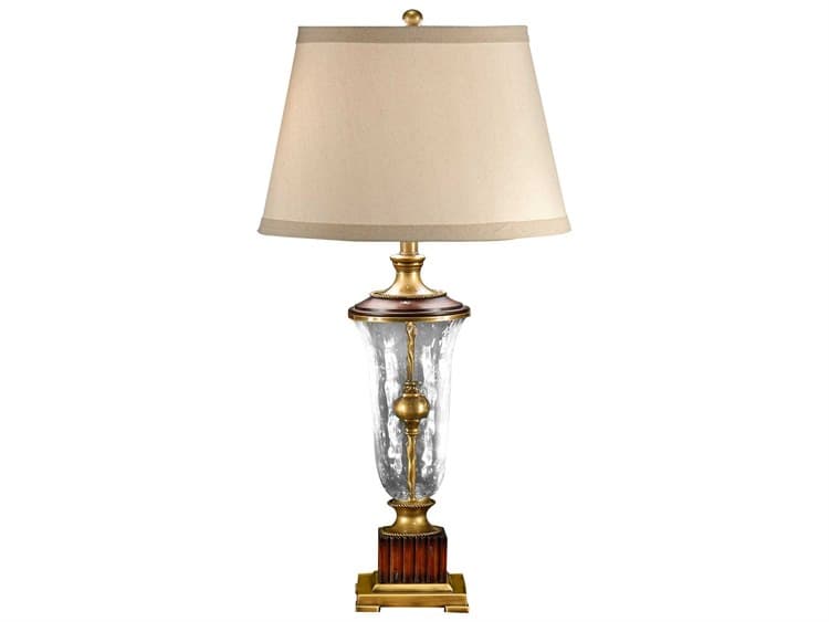 Solid Brass Crystal Vase Table Lamp, Wildwood Brass Table Lamps