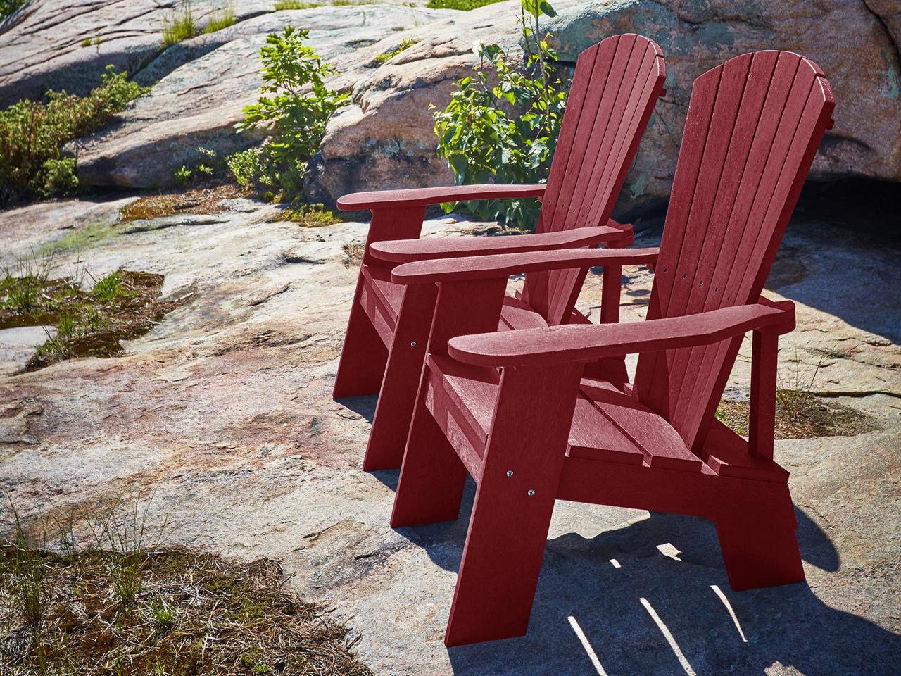 Capterra Casual Recycled Plastic Adirondack Set | CAPLNGSET4