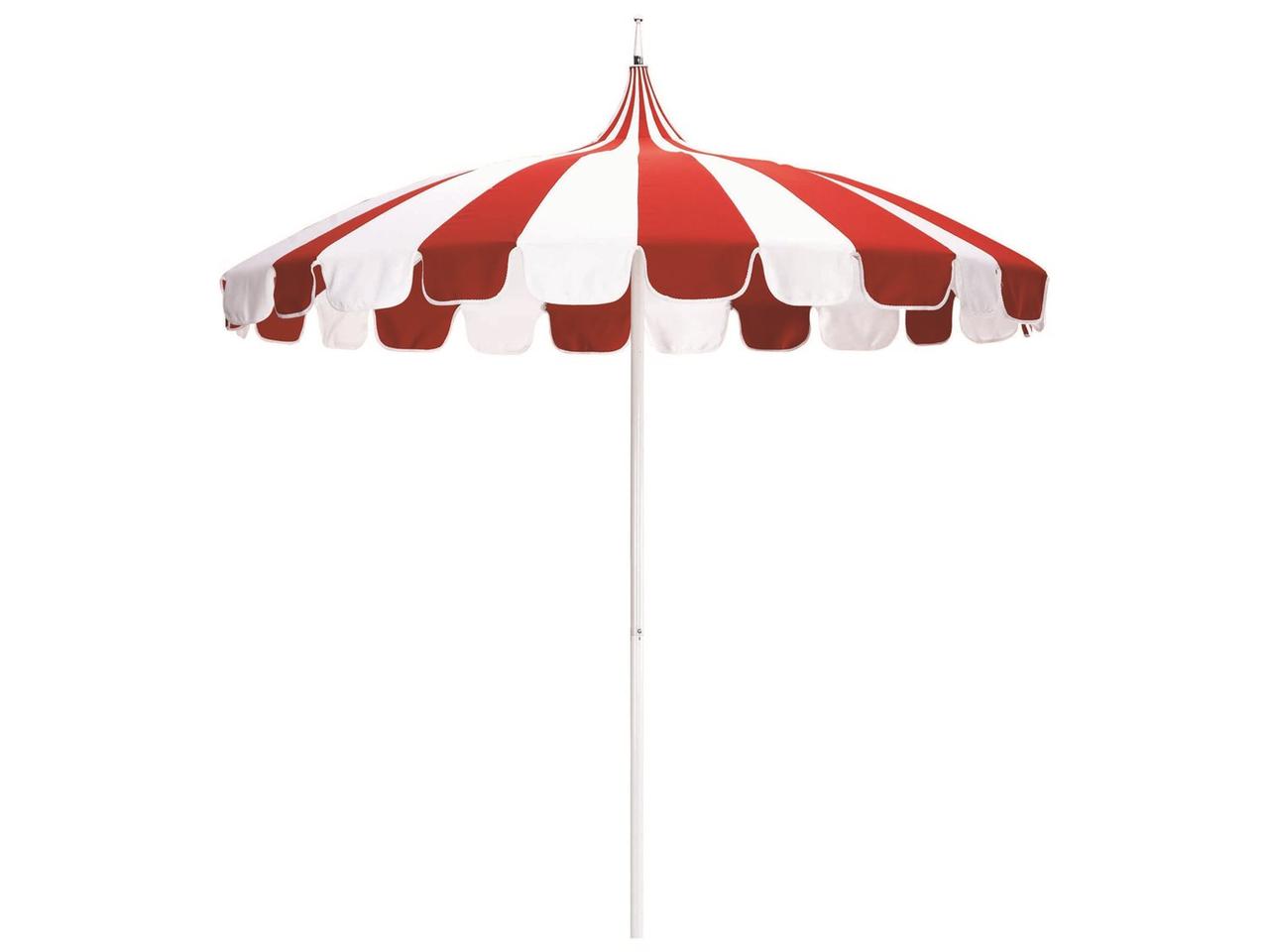 california umbrella pagoda patio umbrella California Umbrella Pagoda Series 8.5 Foot Round Sunbrella Market Umbrella  with Push Lift