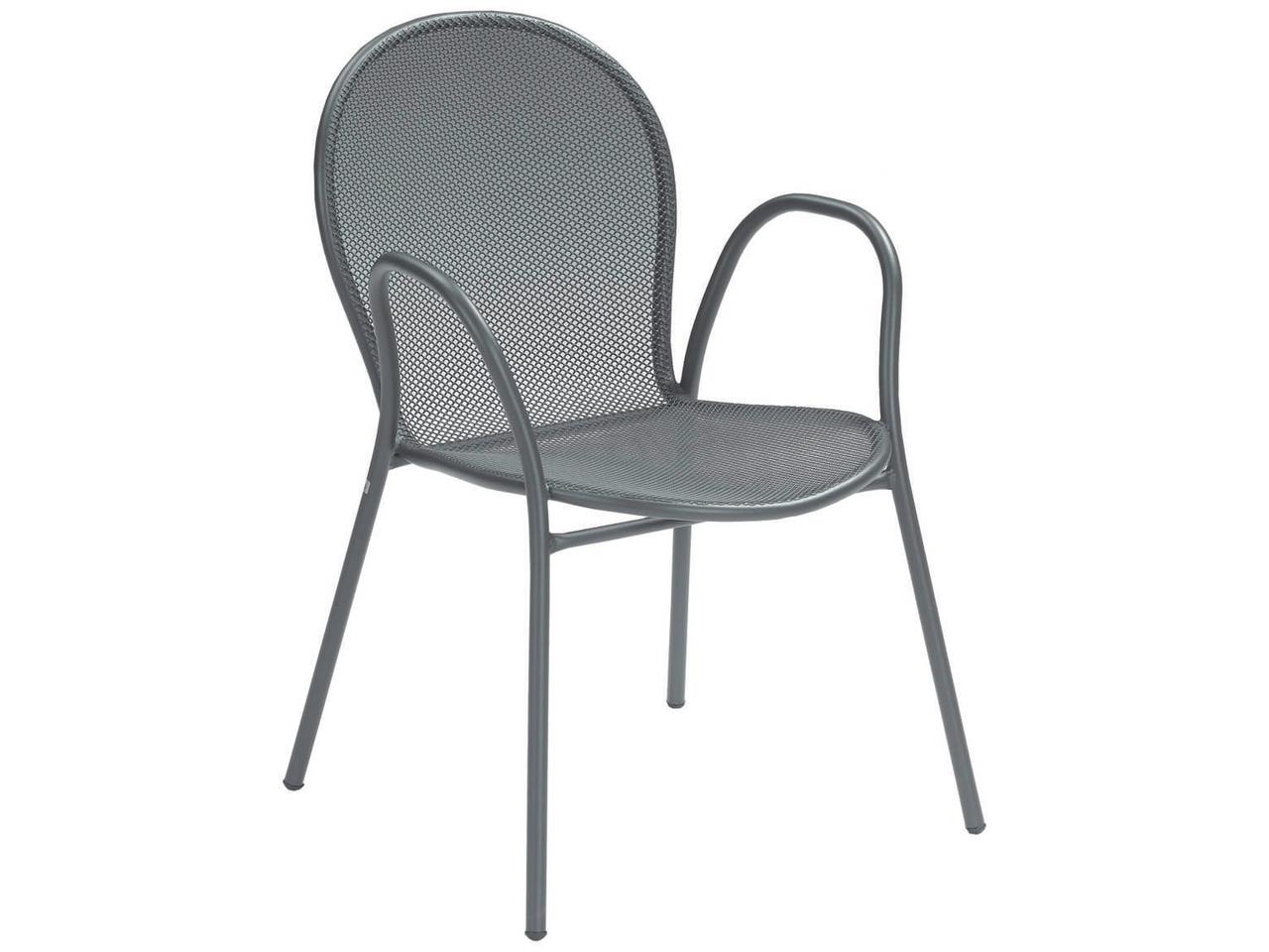 EMU Ronda Steel Heavy Duty w/Stretchers Stacking Arm Chair | 116HD