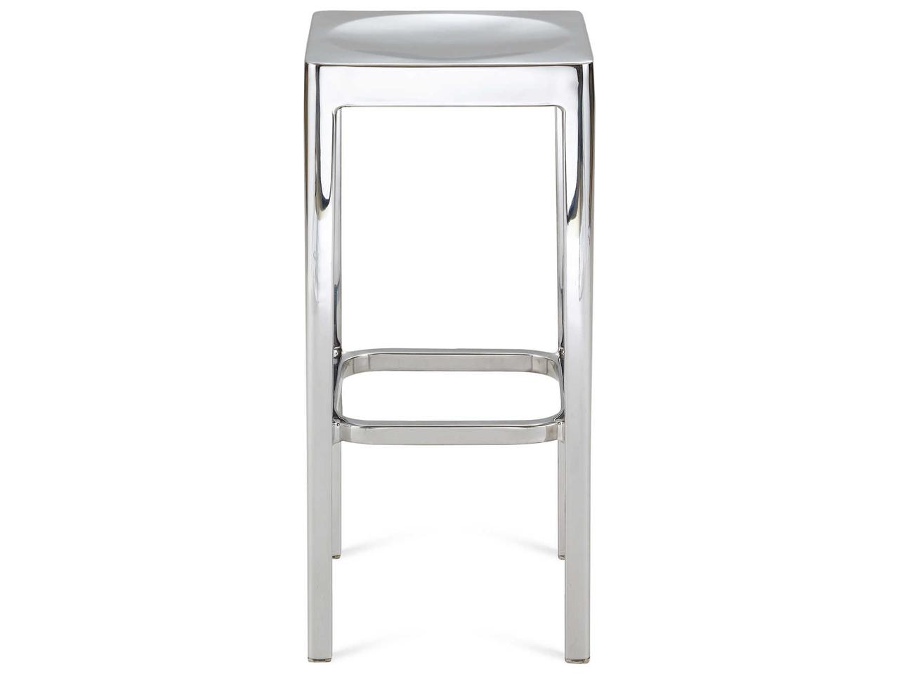 Emeco Navy Polished Aluminum High Bar Stool | PatioLiving