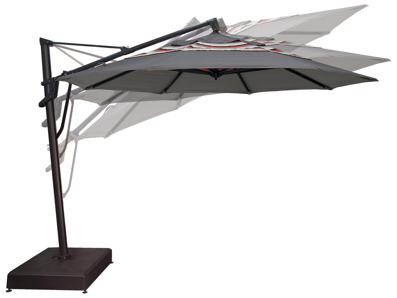Treasure Garden Cantilever AKZP Aluminum 11 Foot Octagon Crank