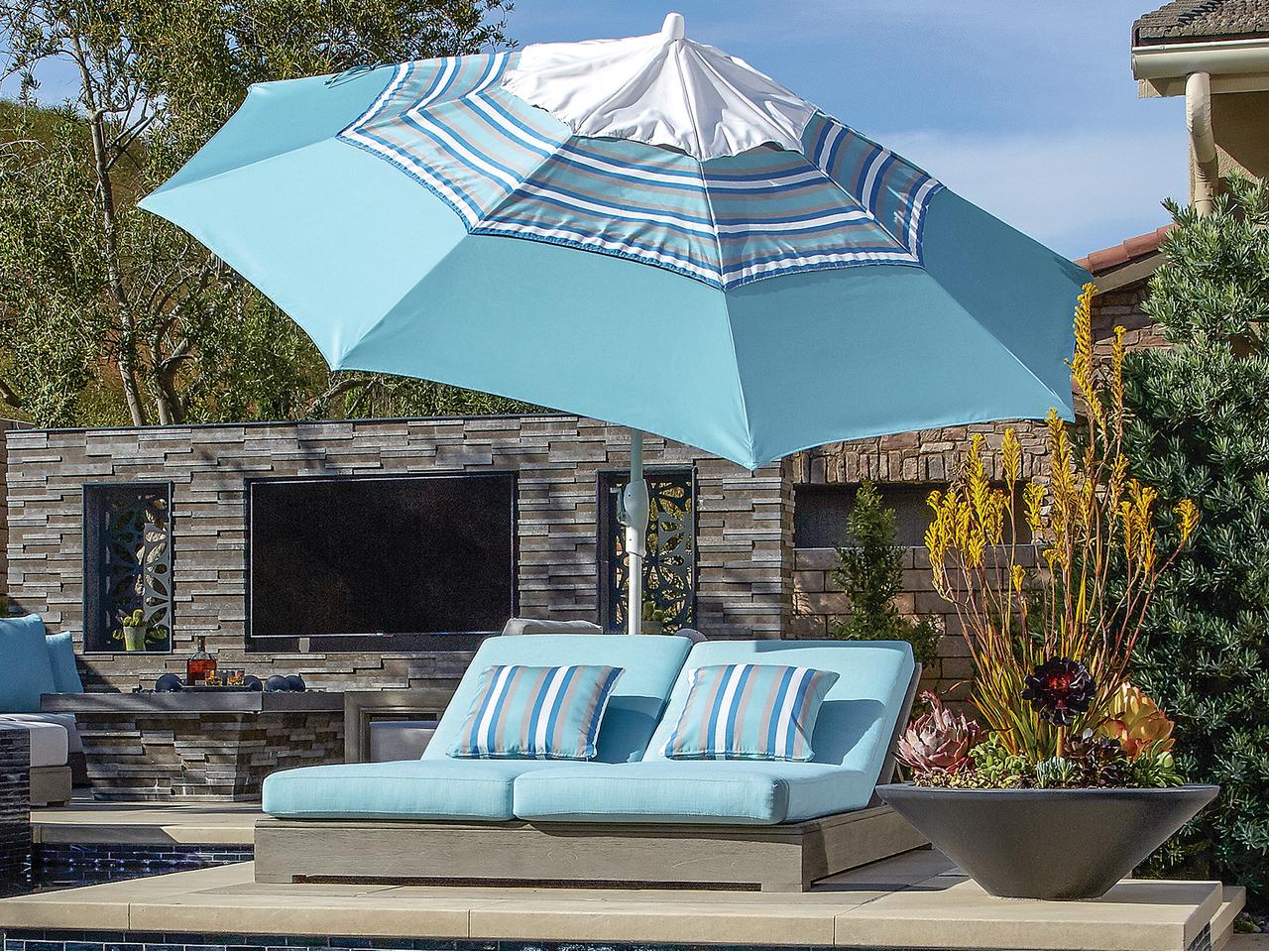 ＥＮアンブレラテーブル Treasure Garden Market Aluminum 11 Foot Octagon Auto Tilt Umbrella