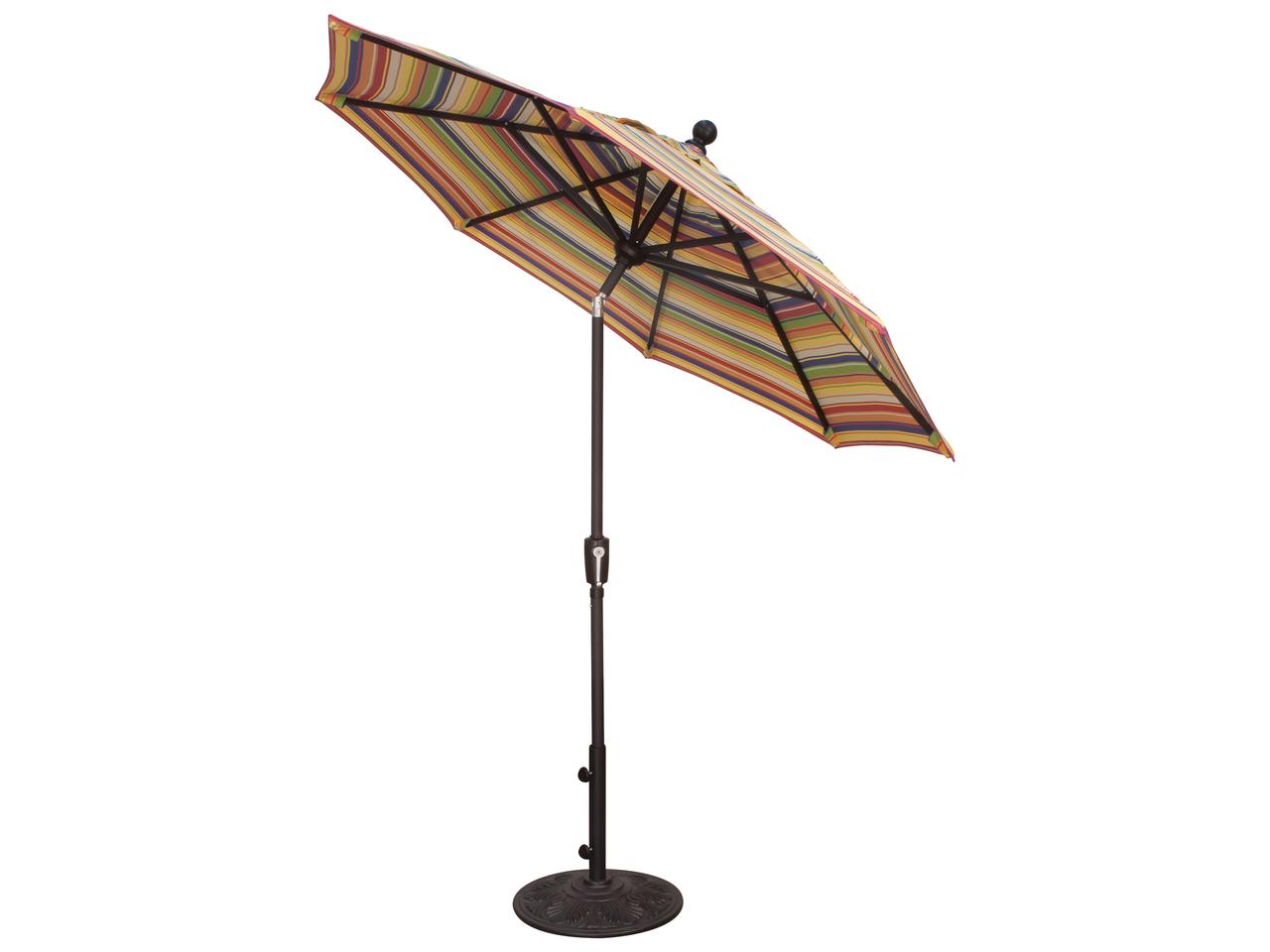 ace hardware umbrella patio Sun-Ray 9 ft. Tiltable Hunter Green Solar Lighted Umbrella