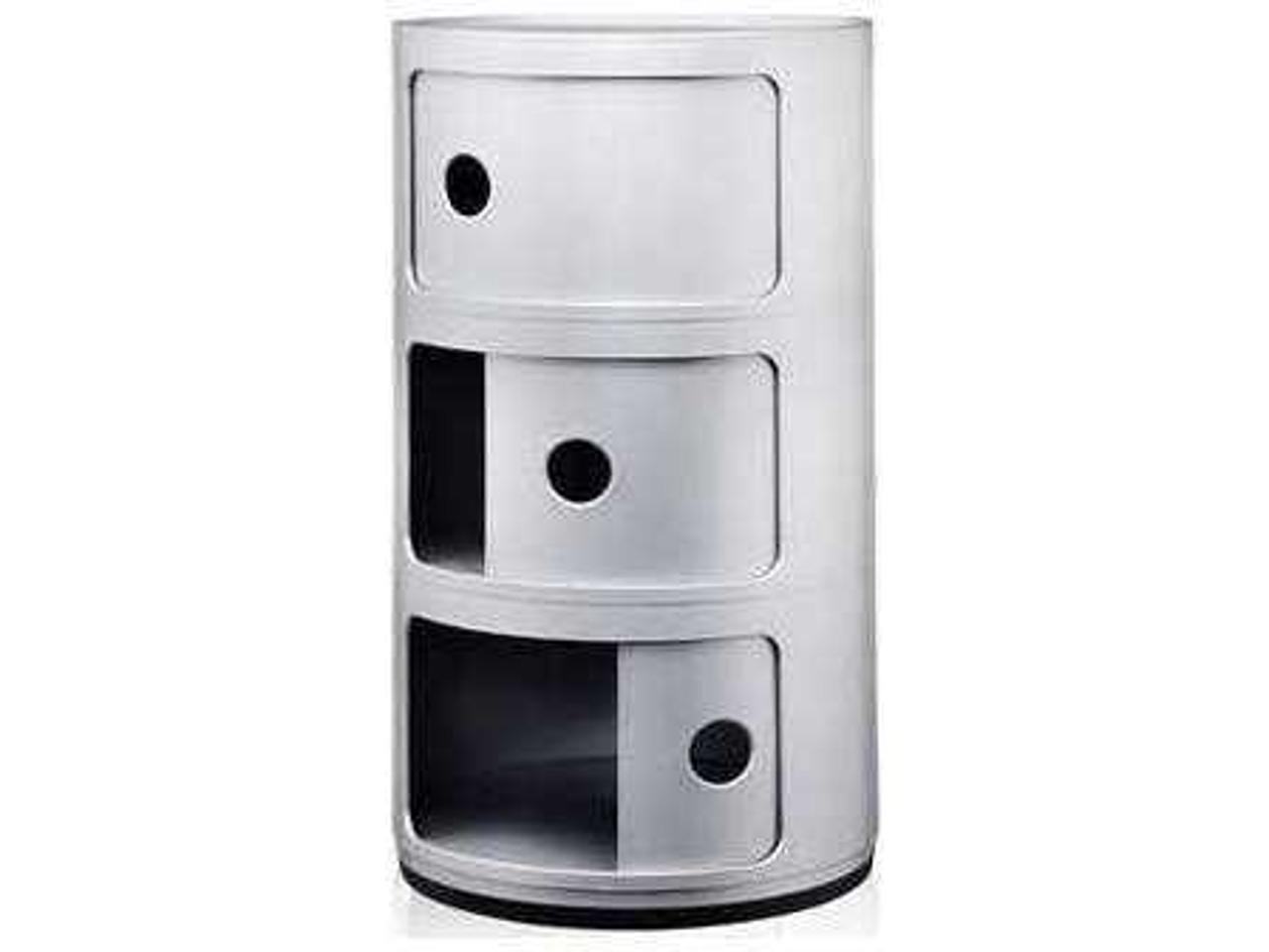 【値下可】Kartell Componibili 3段収納　シルバー KAO4967SI1_zm.jpg