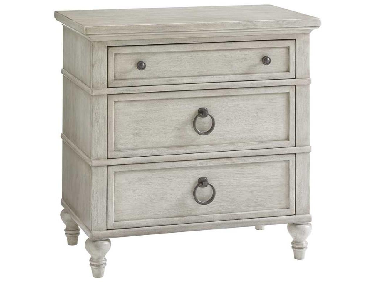 Lexington Oyster Bay Cedarhurst Nightstand — 3 Drawers Distressed