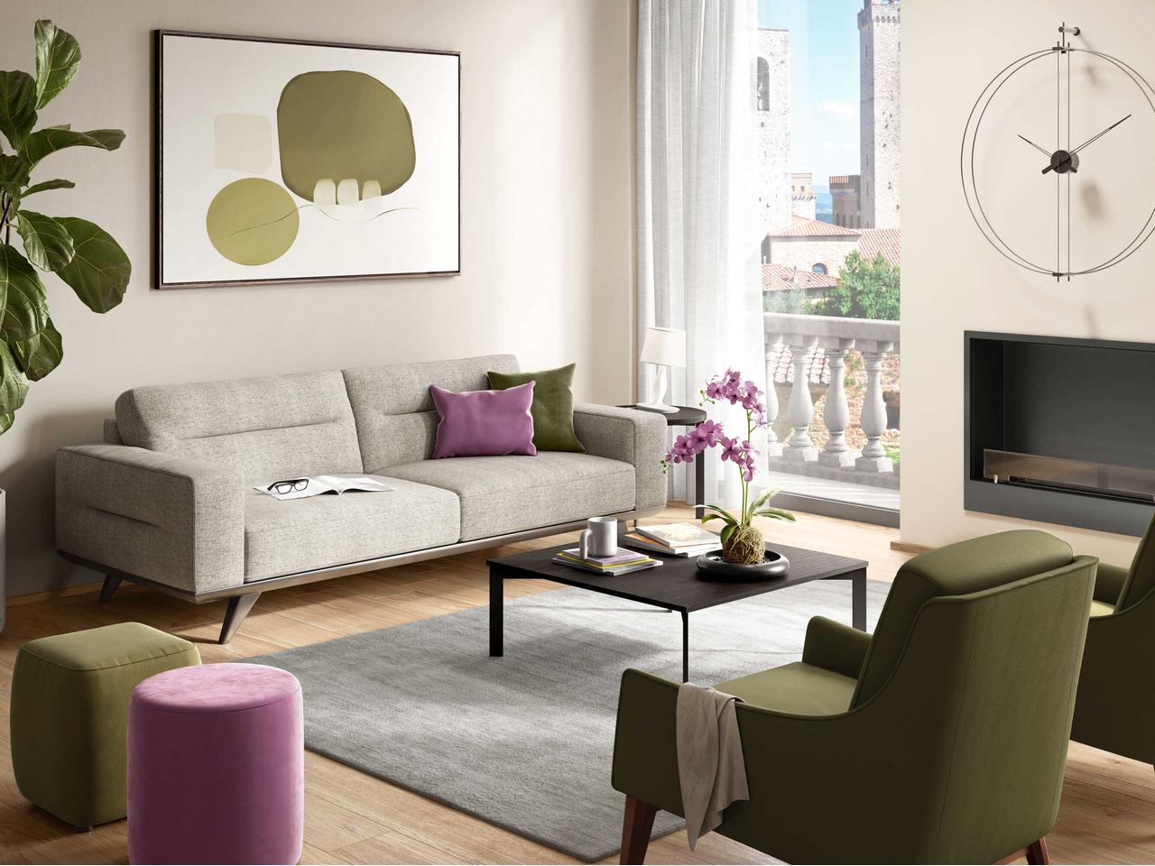 Natuzzi Editions Adrenalina 3-Seat Sofa – Modern Italian Design
