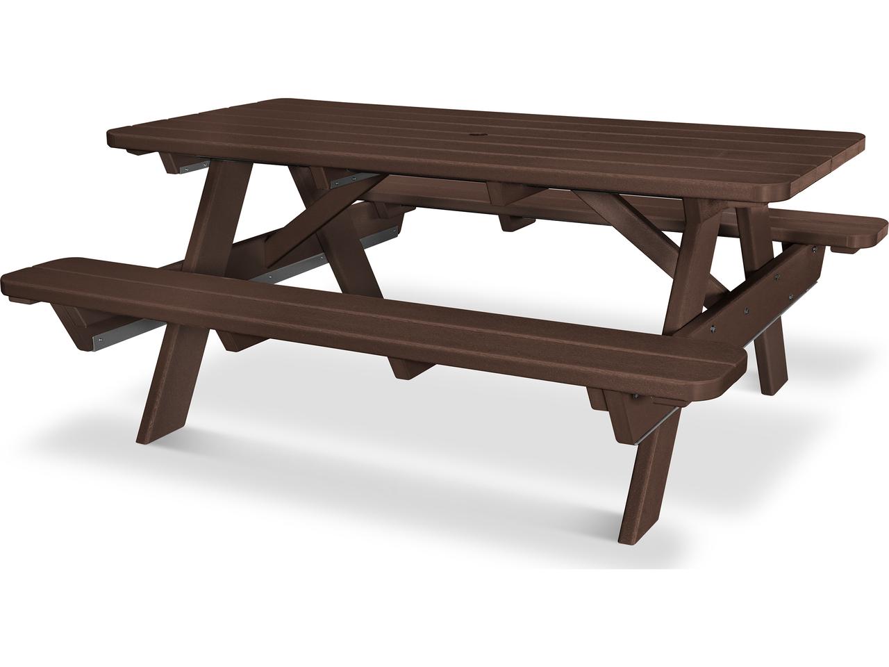 POLYWOOD® Park Recycled Plastic 72''W x 6D Rectangular Picnic