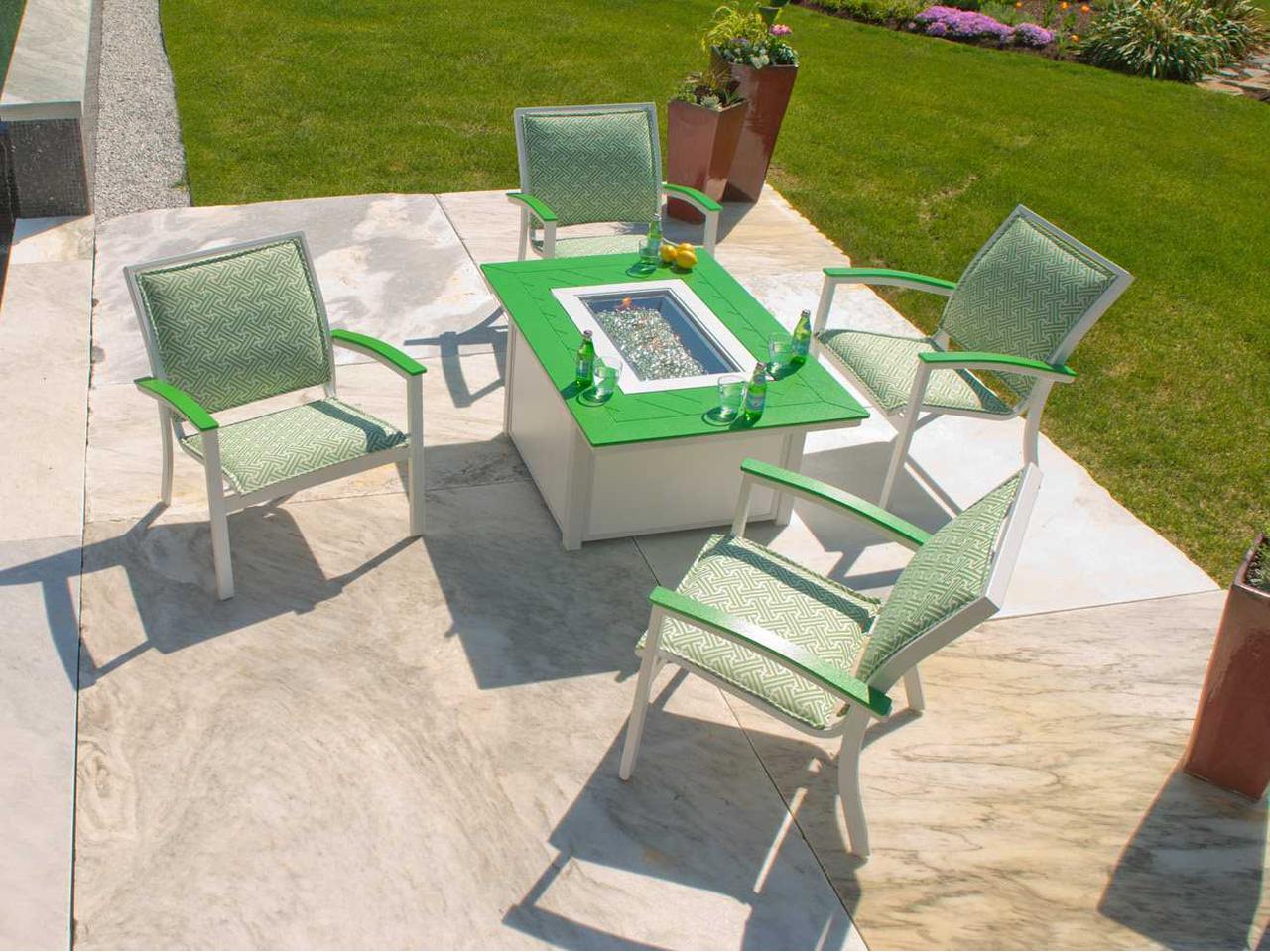Telescope Casual Bazza MGP Aluminum Sling Stacking Cafe Chair