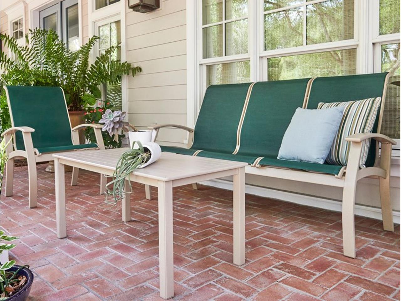 Telescope Casual Belle Isle Sling Aluminum Multi-Position Dining