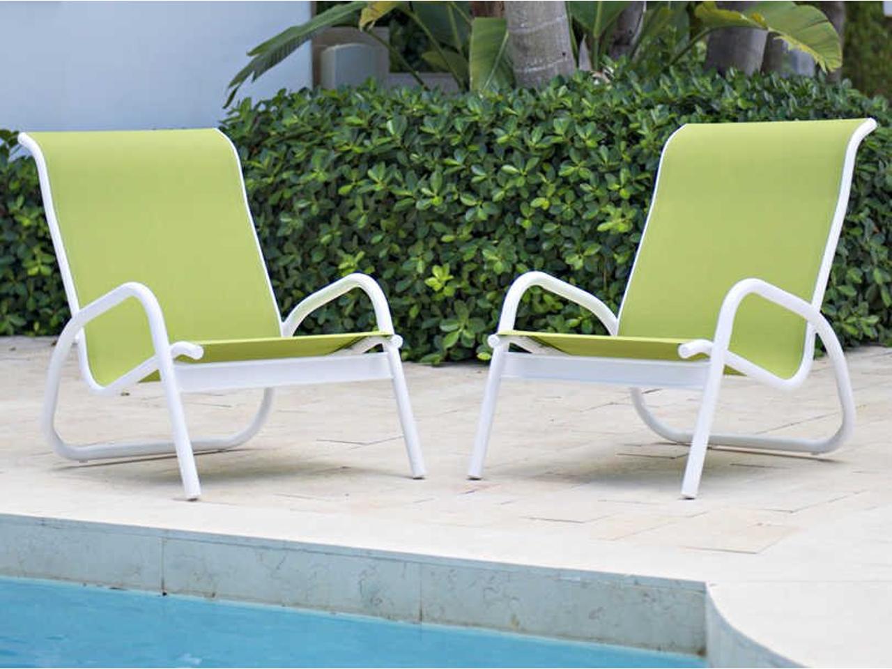 TELESCOPE CASUAL FURNITURE ビーチチェア　USA製 Telescope Casual Gardenella Sling Aluminum Stackable Outdoor Patio
