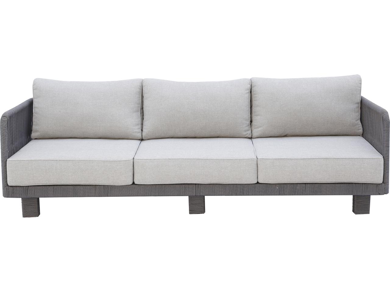 Teva Cancun Outdoor Patio Sofa with Gray Olefin Cushions | PatioLiving