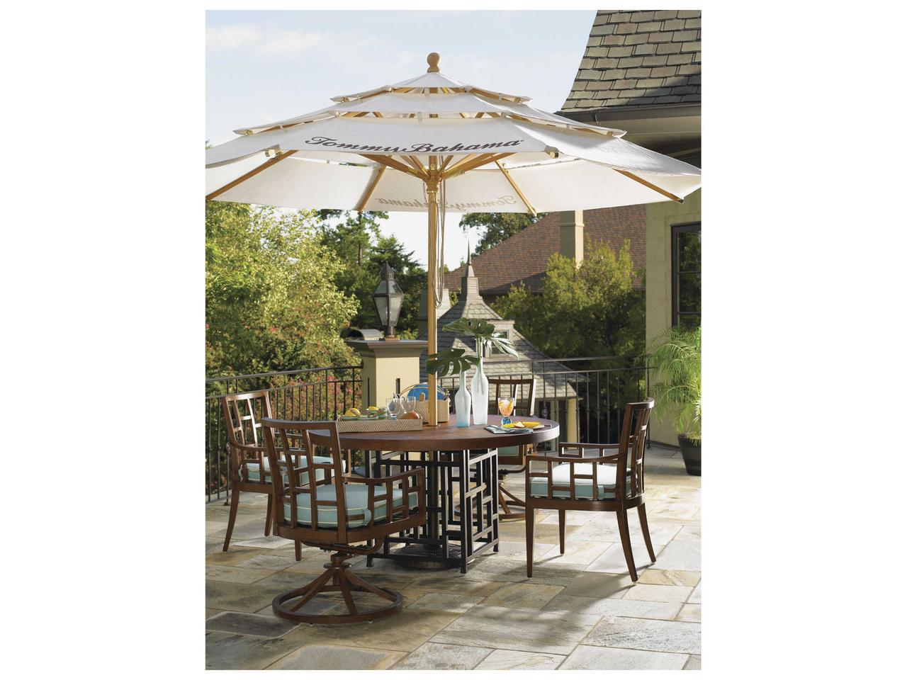 Outdoor Umbrella Tommy Bahama Sun Umbrella Tommy Bahama Alfresco Living 11  Foot Market Umbrella With Wood