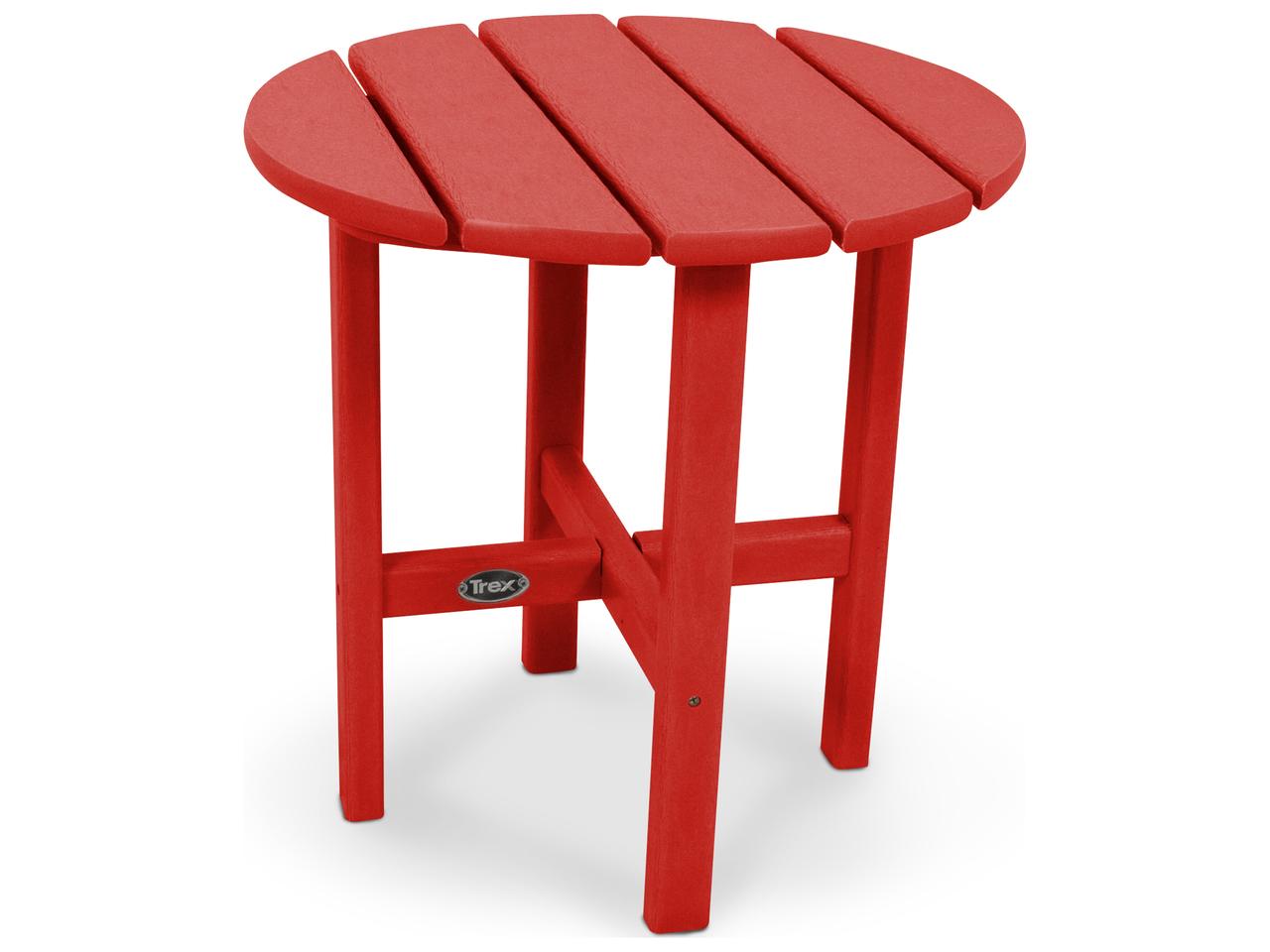 Trex Cape Cod 18 Inch Round Recycled HDPE End Table | PatioLiving