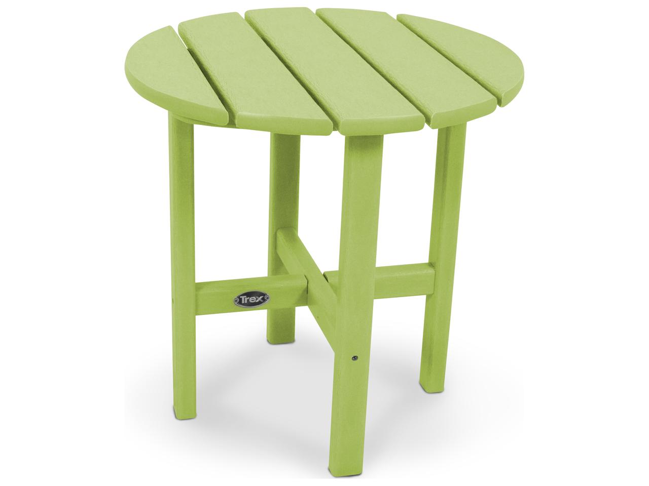 Trex Cape Cod Round 18 Inch Recycled Plastic End Table — All