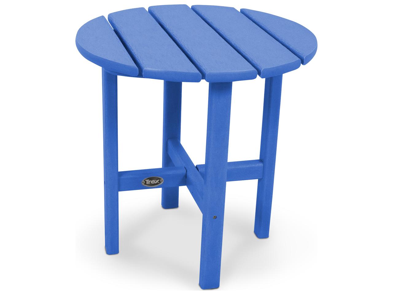 Trex Cape Cod 18 Inch Round Recycled HDPE End Table | PatioLiving
