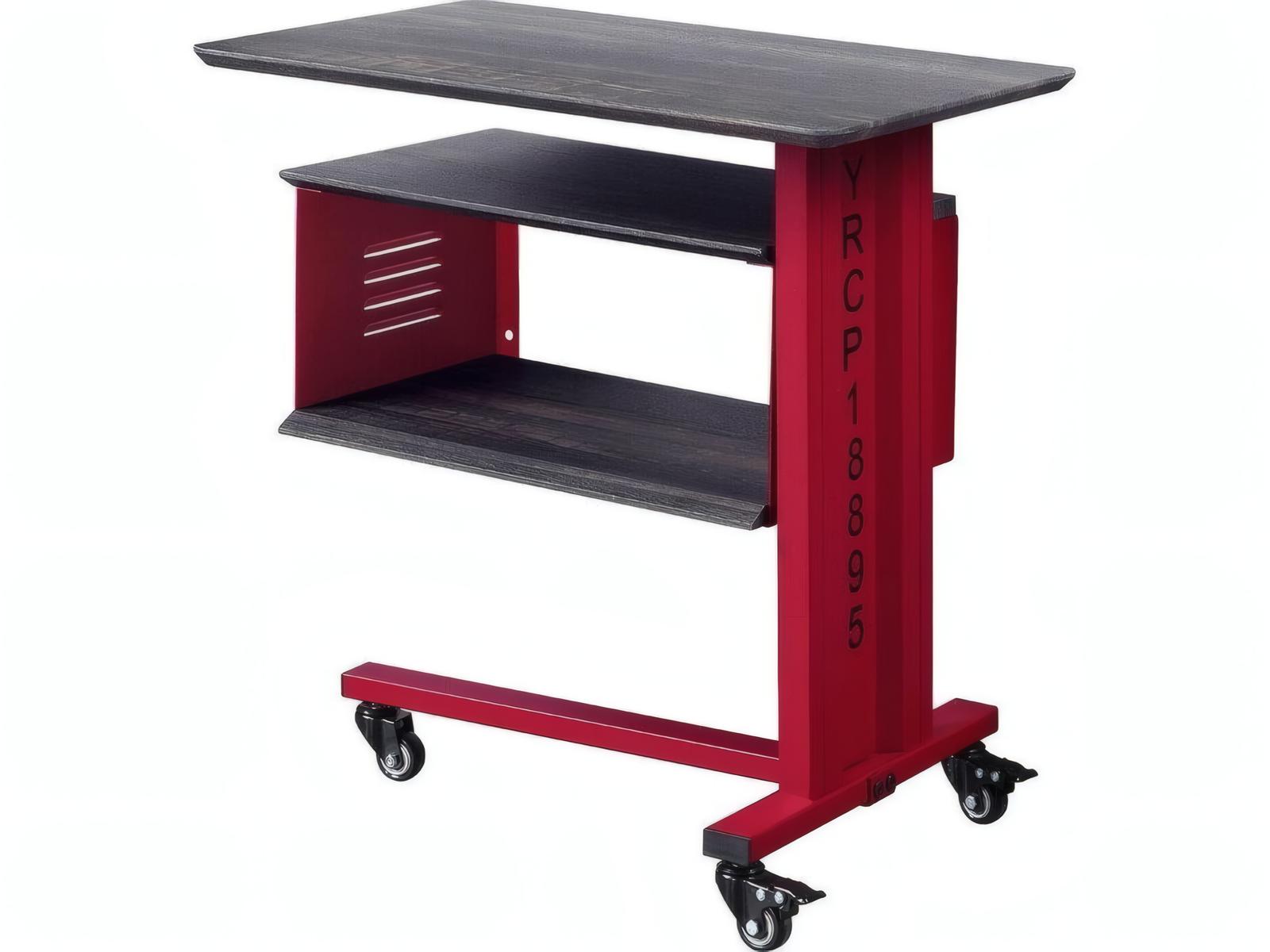Acme Furniture Cargo Metal Accent Table with Wall Shelf
