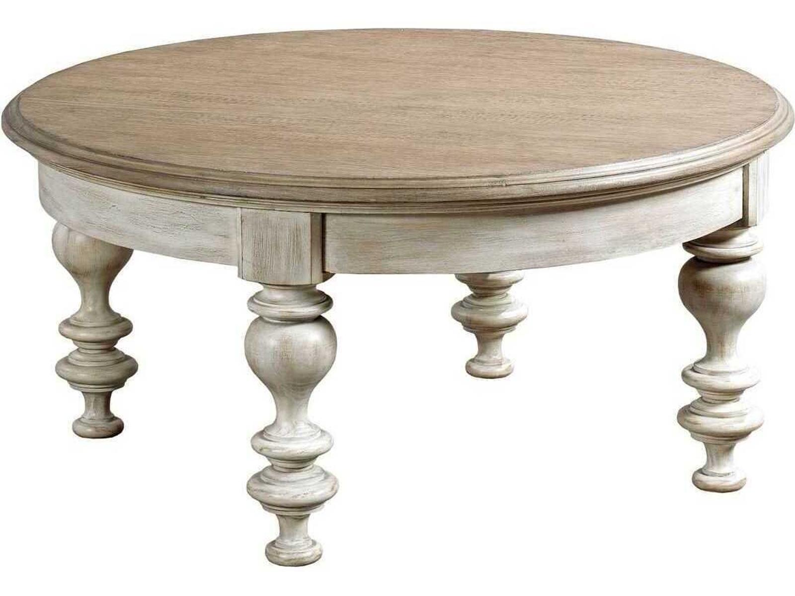 American Drew Litchfield Blakeney Round Driftwood Coffee Table