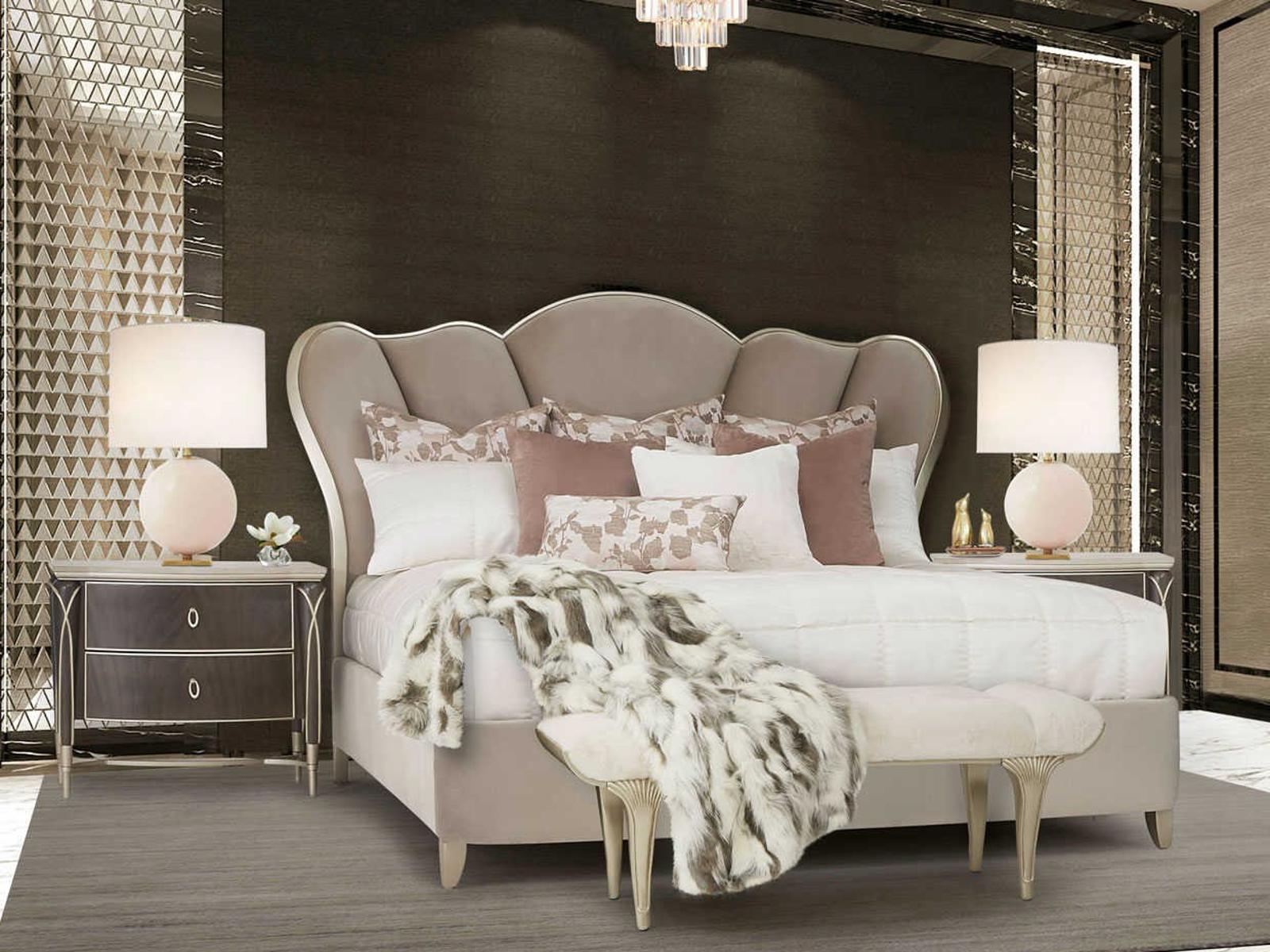 Michael Amini Villa Cherie Hazelnut Bedroom Set | N9008000HQN-410