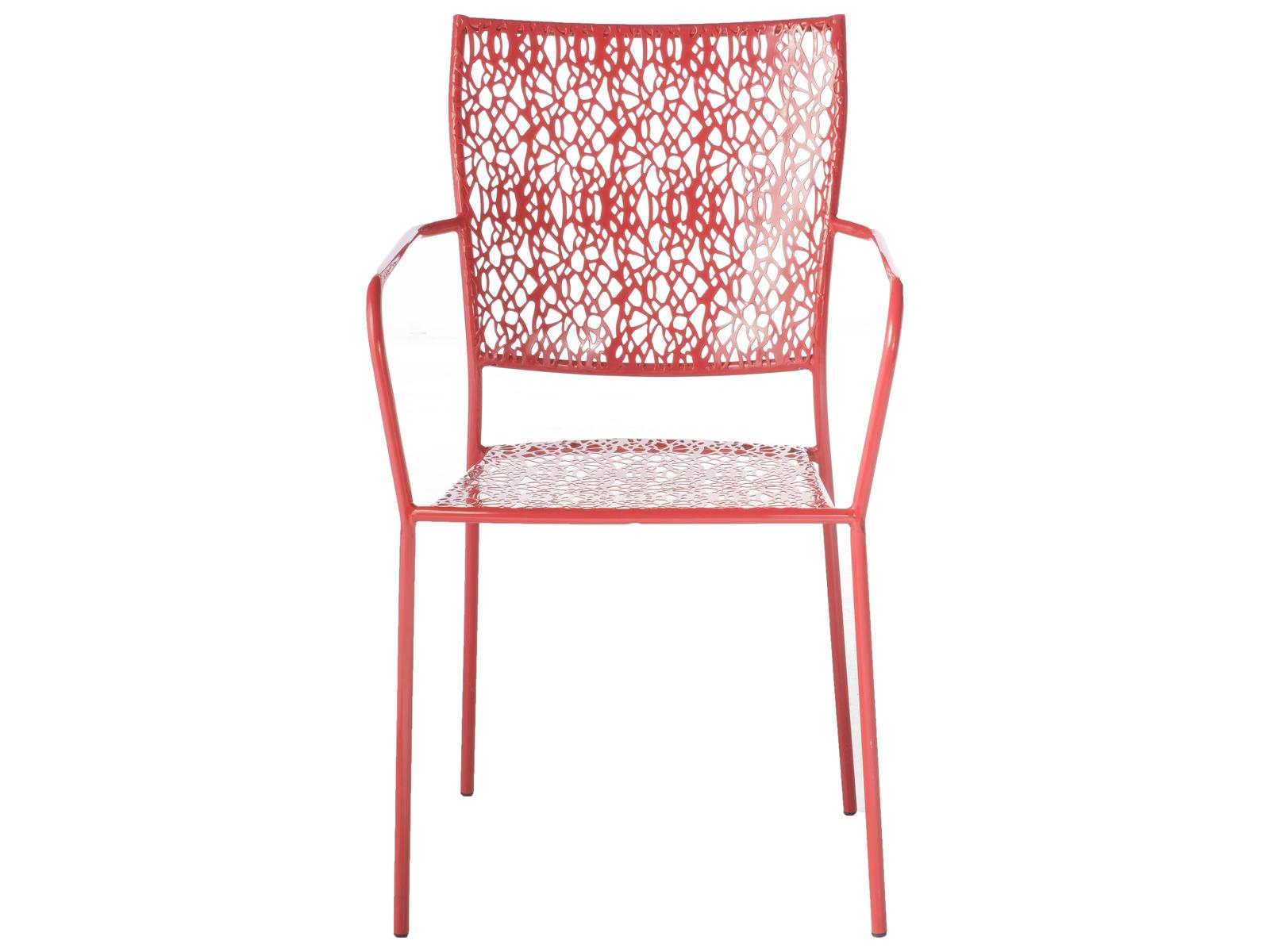 Alfresco Home Martini Cherry Pie Wrought Iron Patio Dining Chair