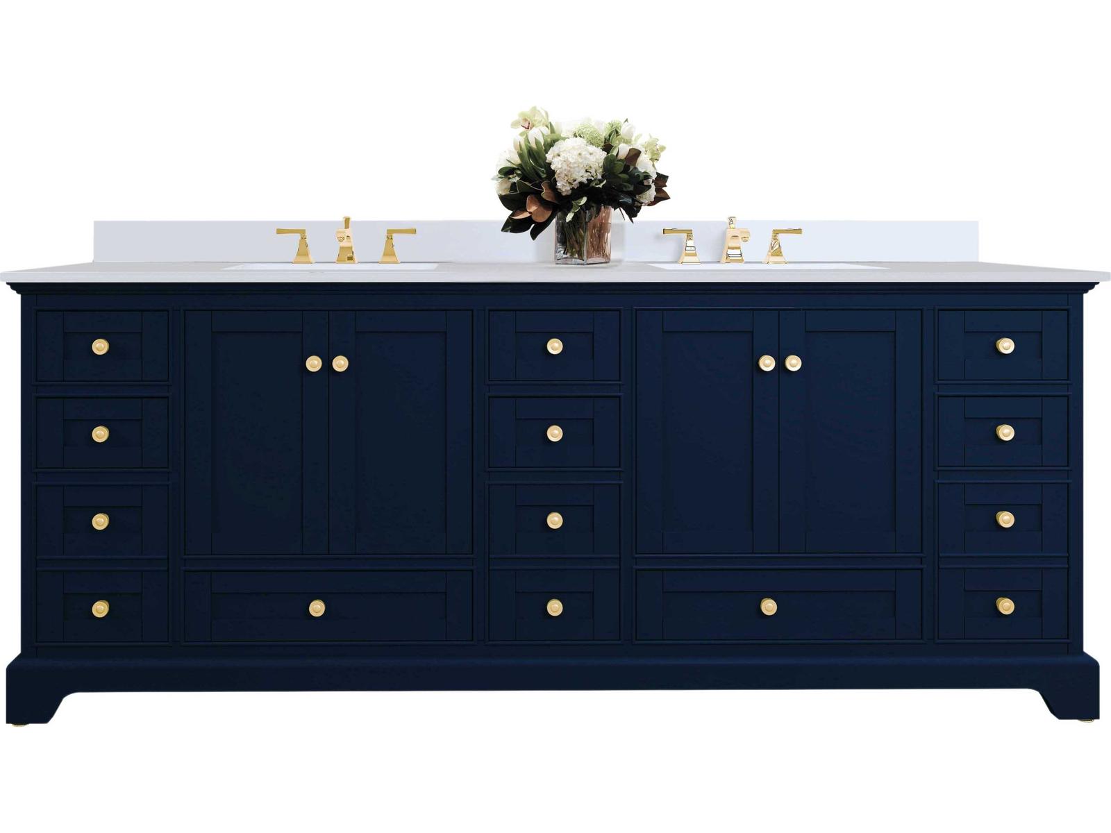 Ancerre Designs Audrey Heritage Blue 84" Vanity
