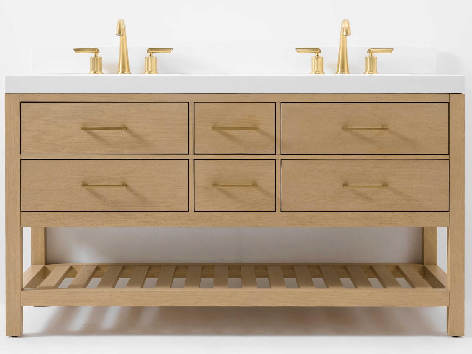 Ancerre Designs Elizabeth Oak 60" Vanity