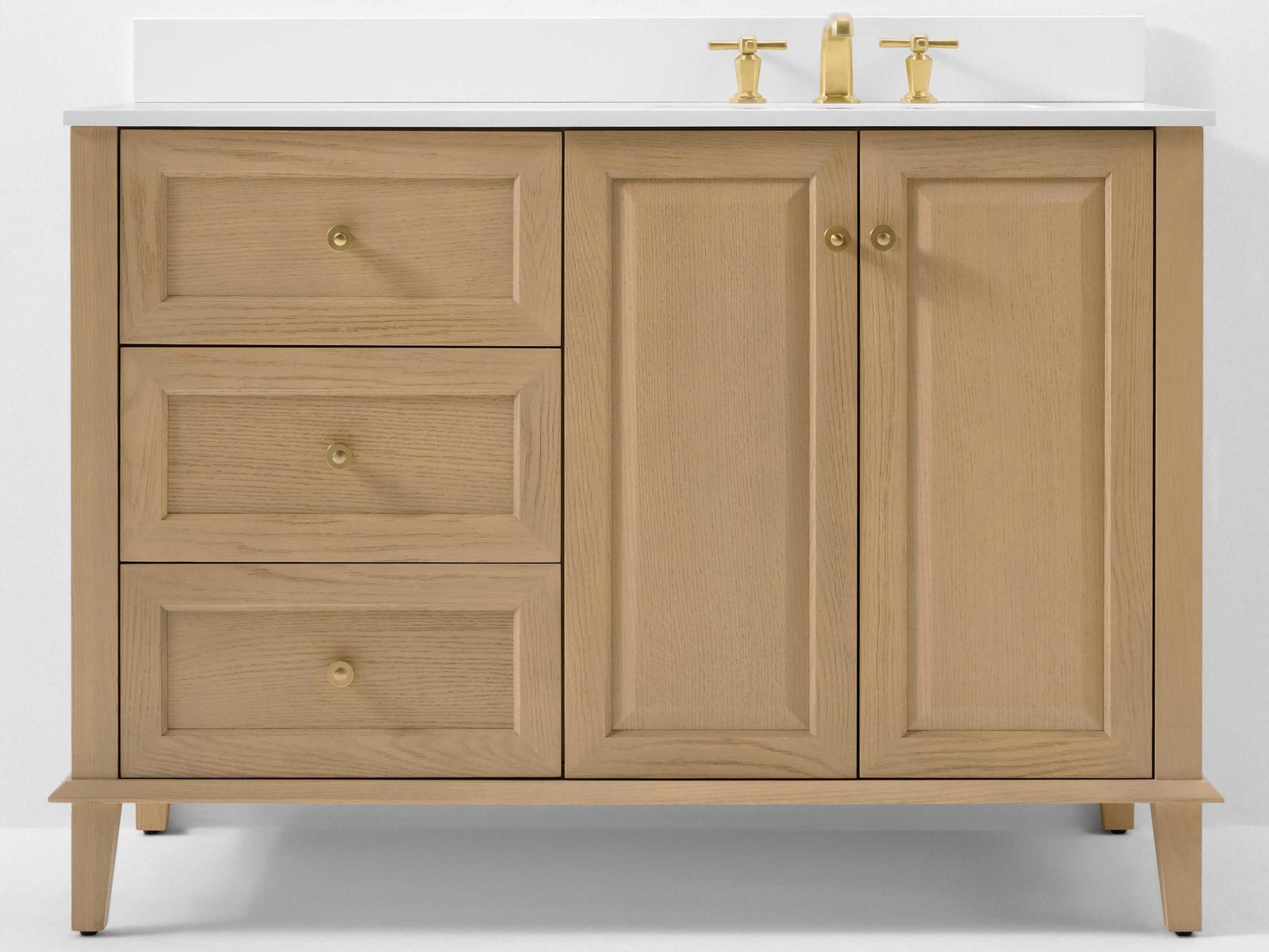 Ancerre Designs Hannah Oak 48" Right Basin Vanity