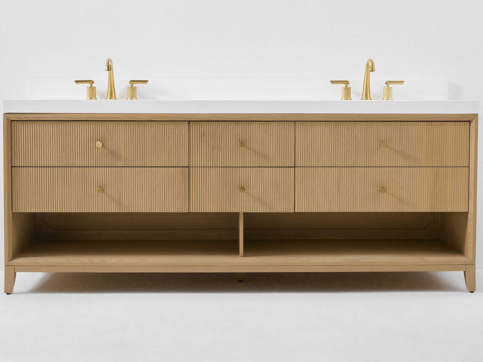 Ancerre Designs Momo Oak 84" Vanity
