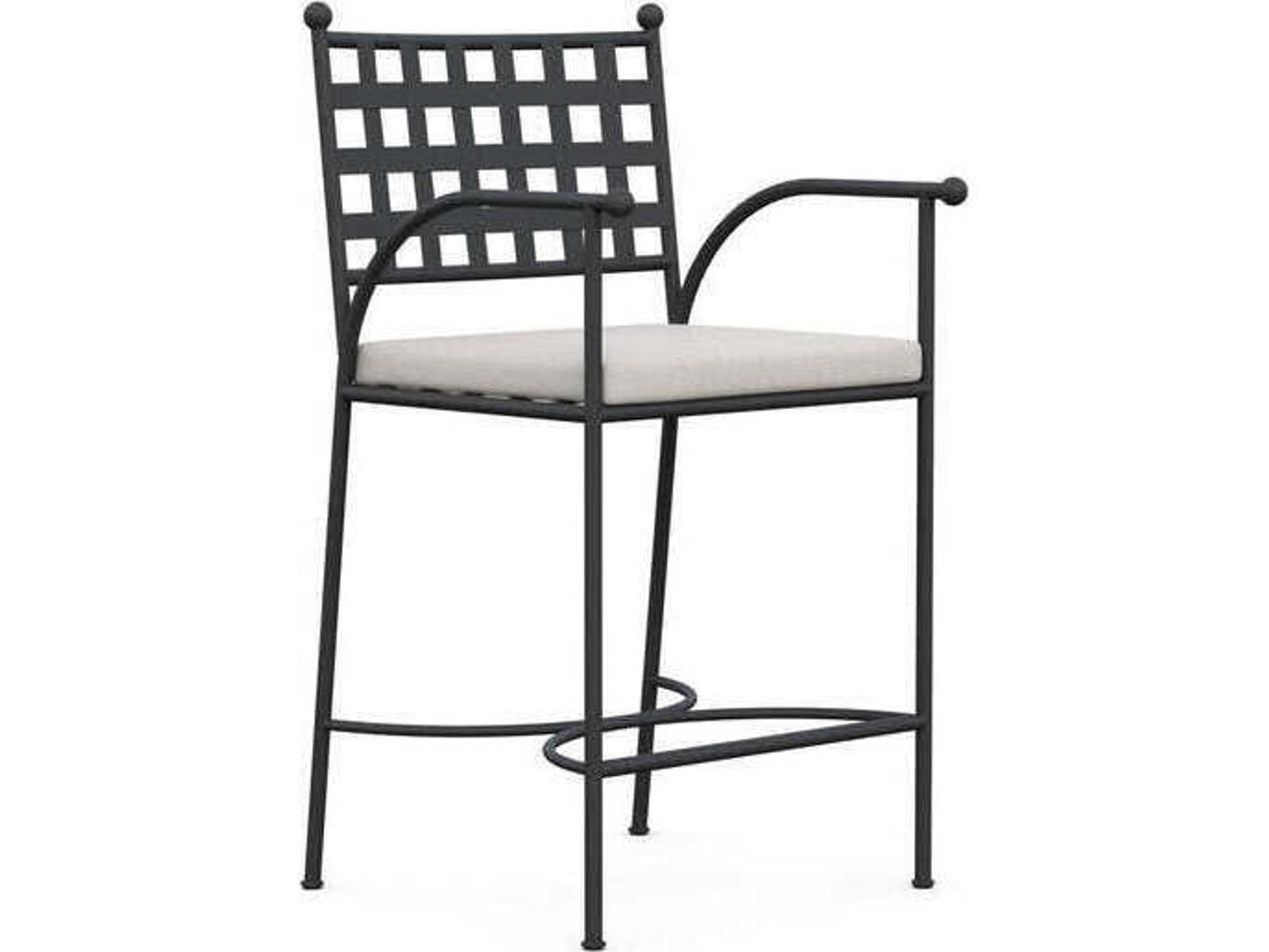 Azzurro Living Athens Wrought Iron Metal Counter Stool