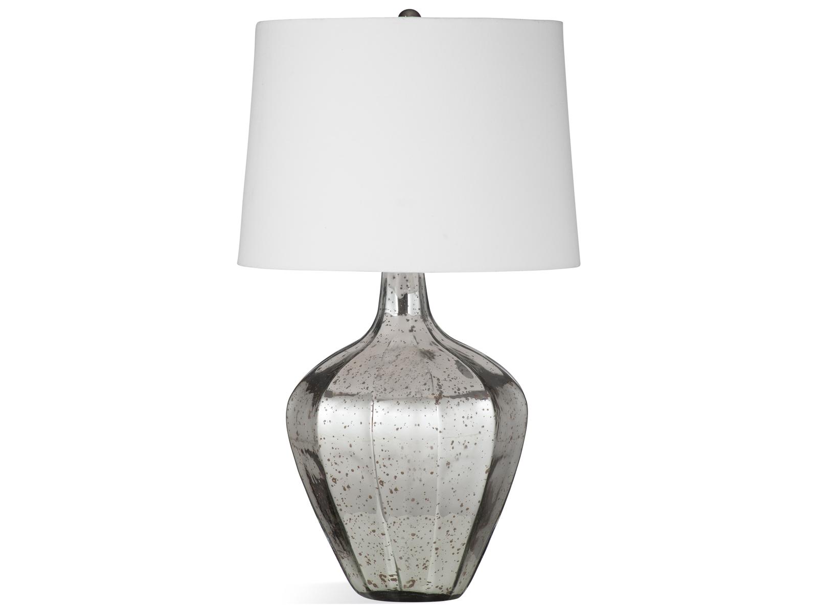 Bassett Mirror Diamond Mercury Glass Table Lamp