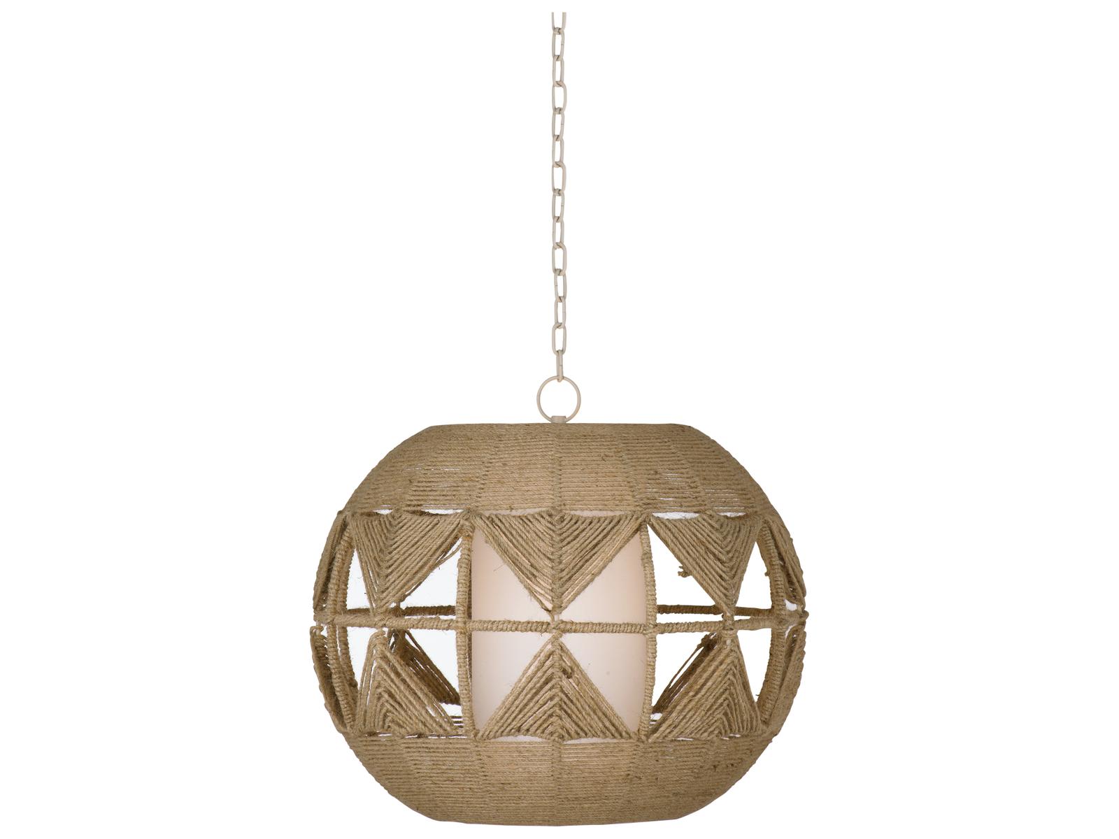 Bassett Mirror Woven Rattan Jute Pendant Light