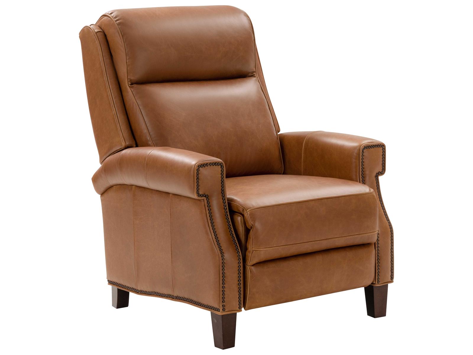 Barcalounger Vintage Byron Chaps Saddle Brown Leather Recliner