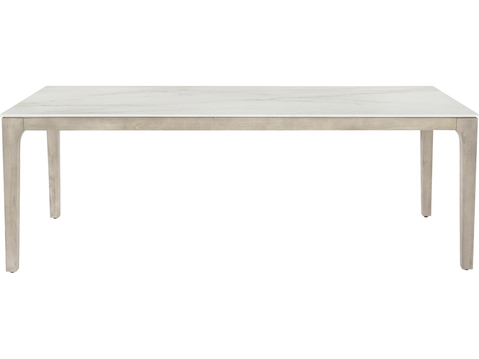 Bernhardt Exteriors Matte Shell Sun-washed Teak Rectangular Dining Table