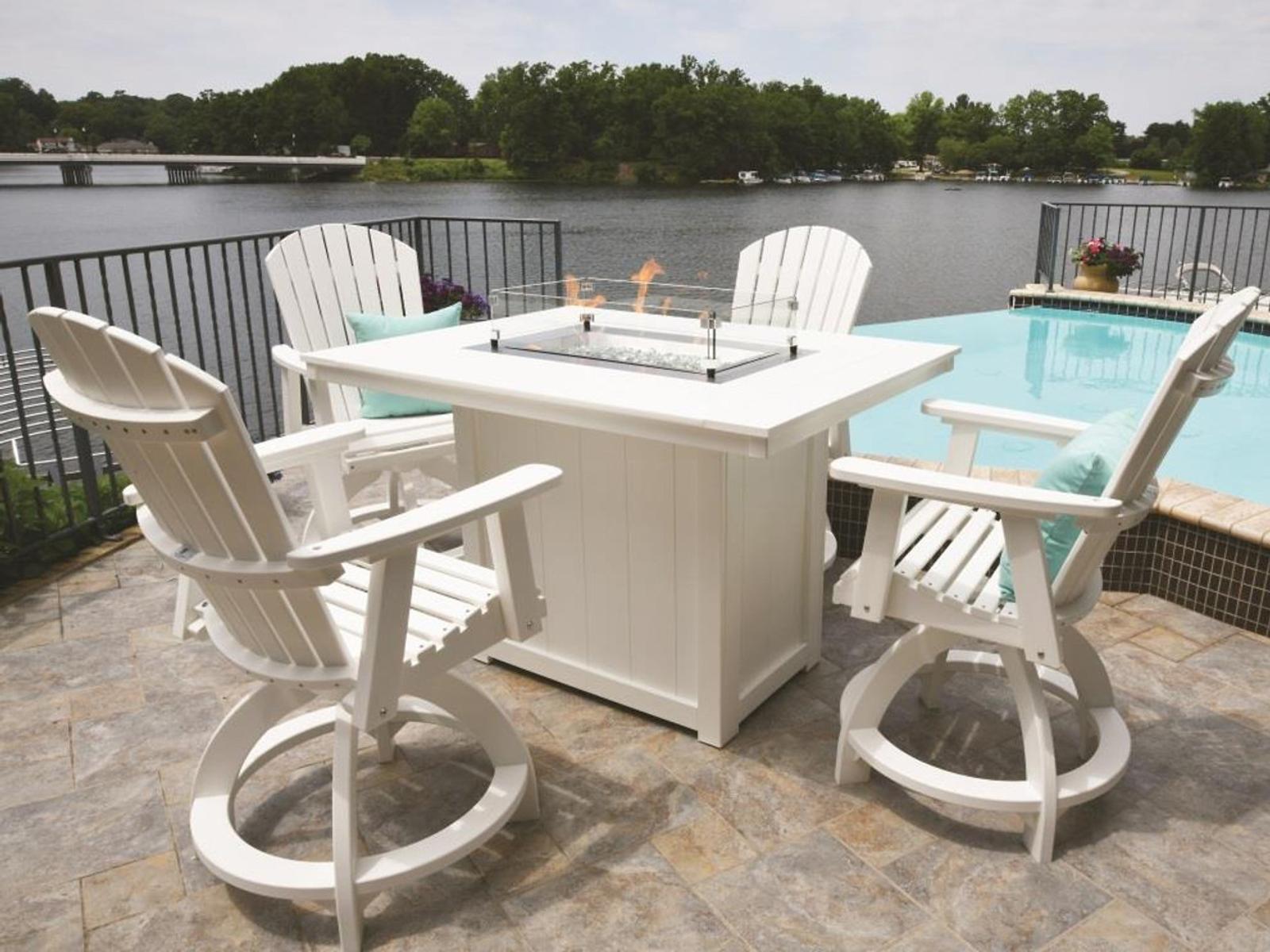Berlin Gardens Comfo-back Recycled Plastic Outdoor Patio Dining Set