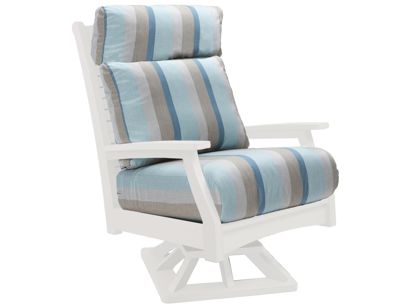 Berlin Gardens Classic Terrace Recycled Plastic High Back Swivel Rocker Outdoor Patio Lounge Chair