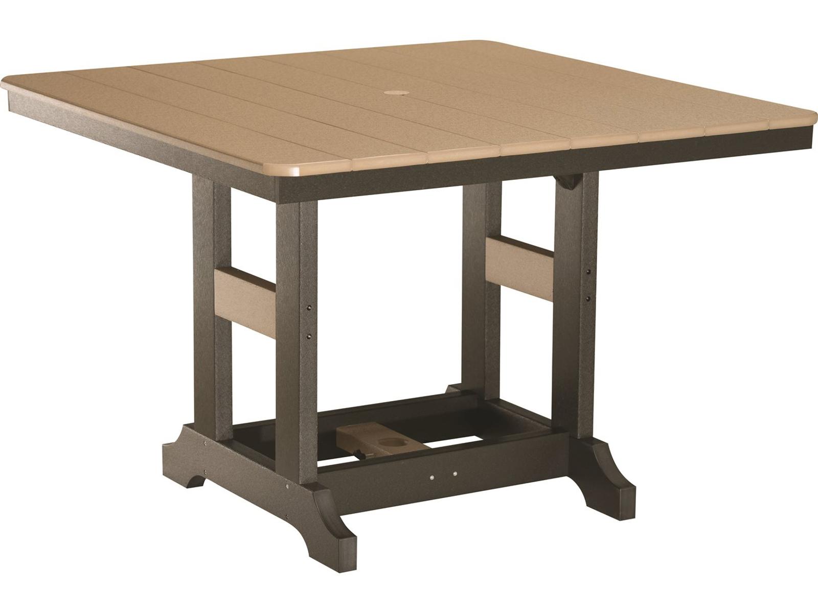 Berlin Gardens Garden Classic Recycled Plastic Square Outdoor Patio Bar Height Table