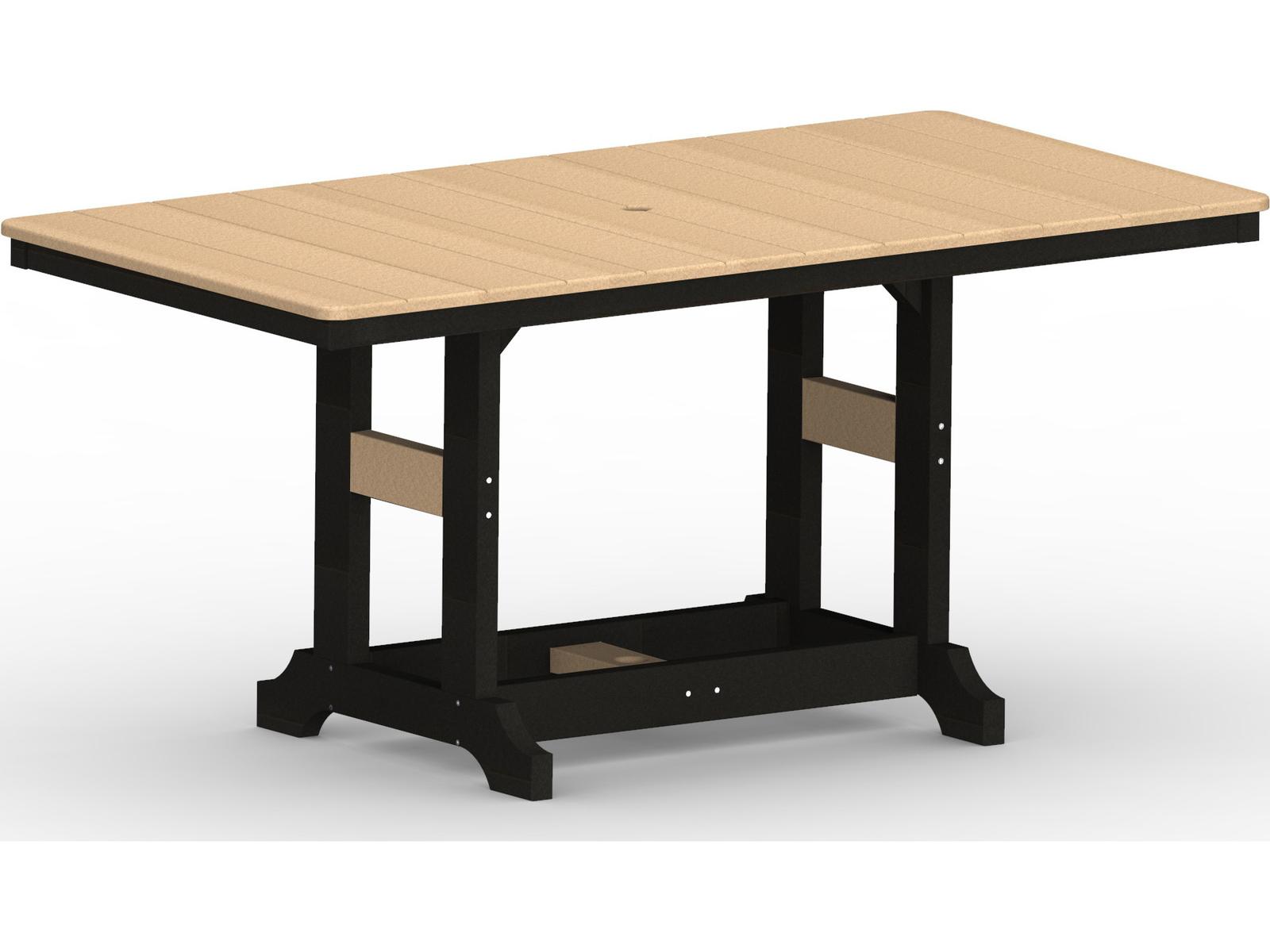 Berlin Gardens Garden Classic Recycled Plastic Rectangular Outdoor Patio Counter Height Table