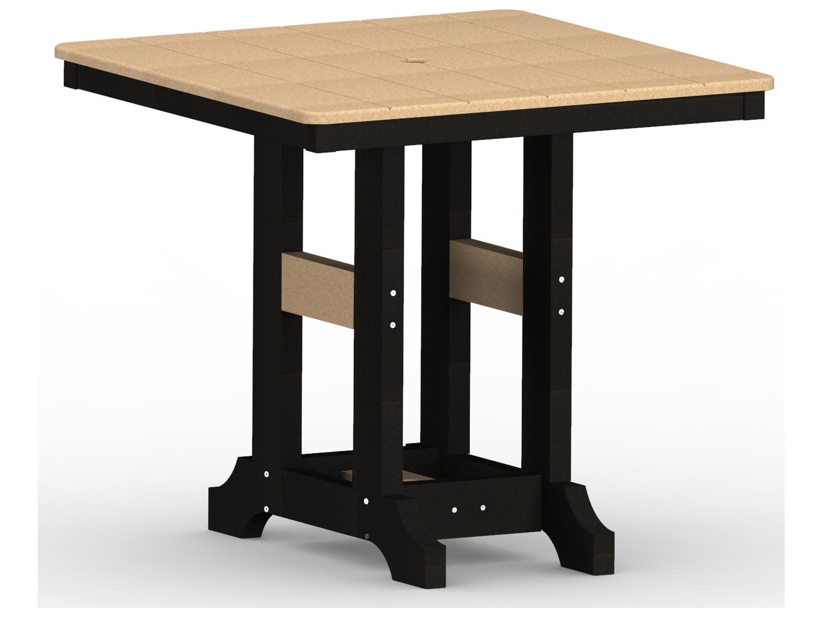 Berlin Gardens Garden Classic Recycled Plastic Square Patio Counter Height Table