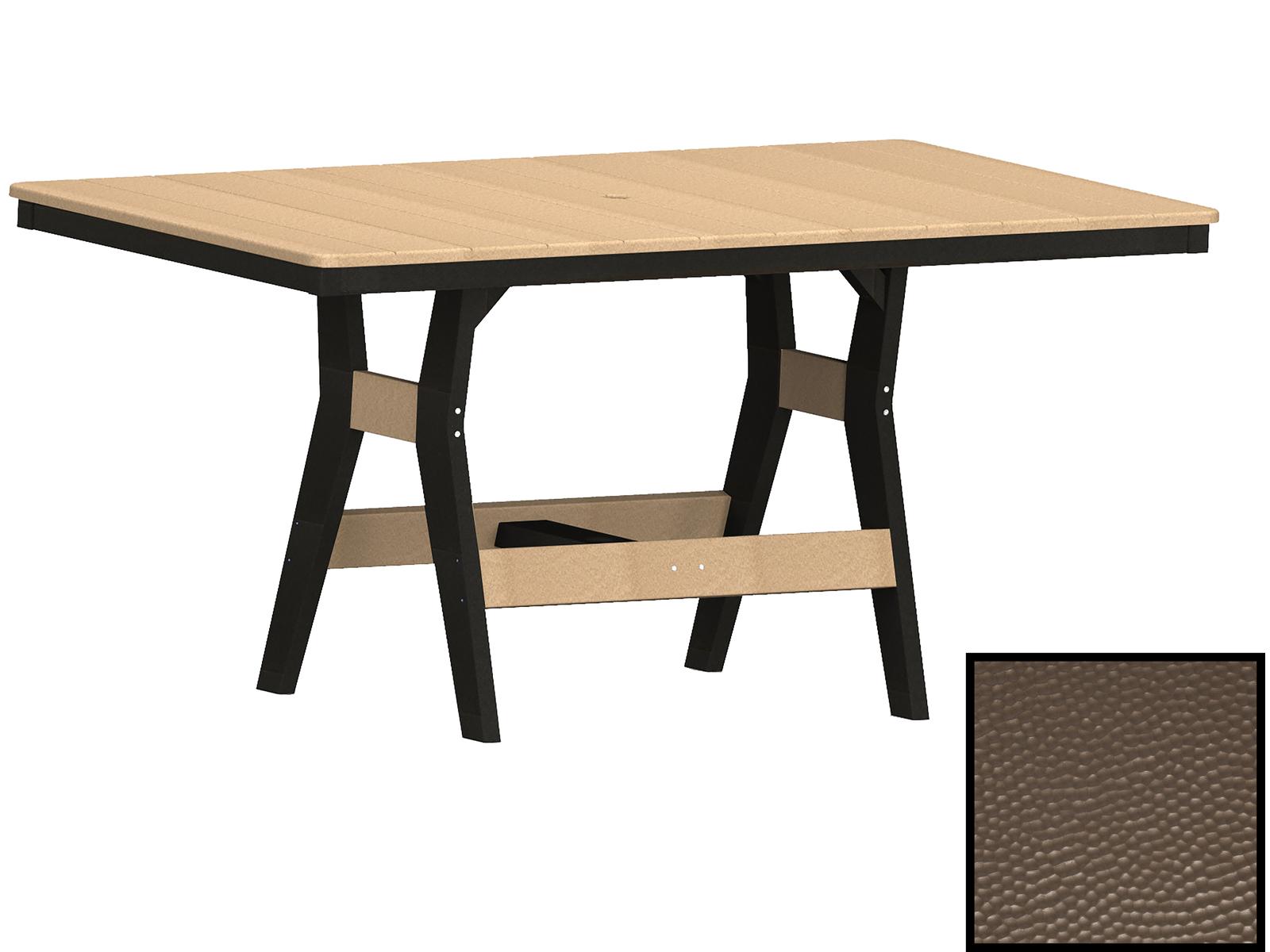Berlin Gardens Harbor Recycled Plastic Hammered Rectangular Patio Counter Height Table