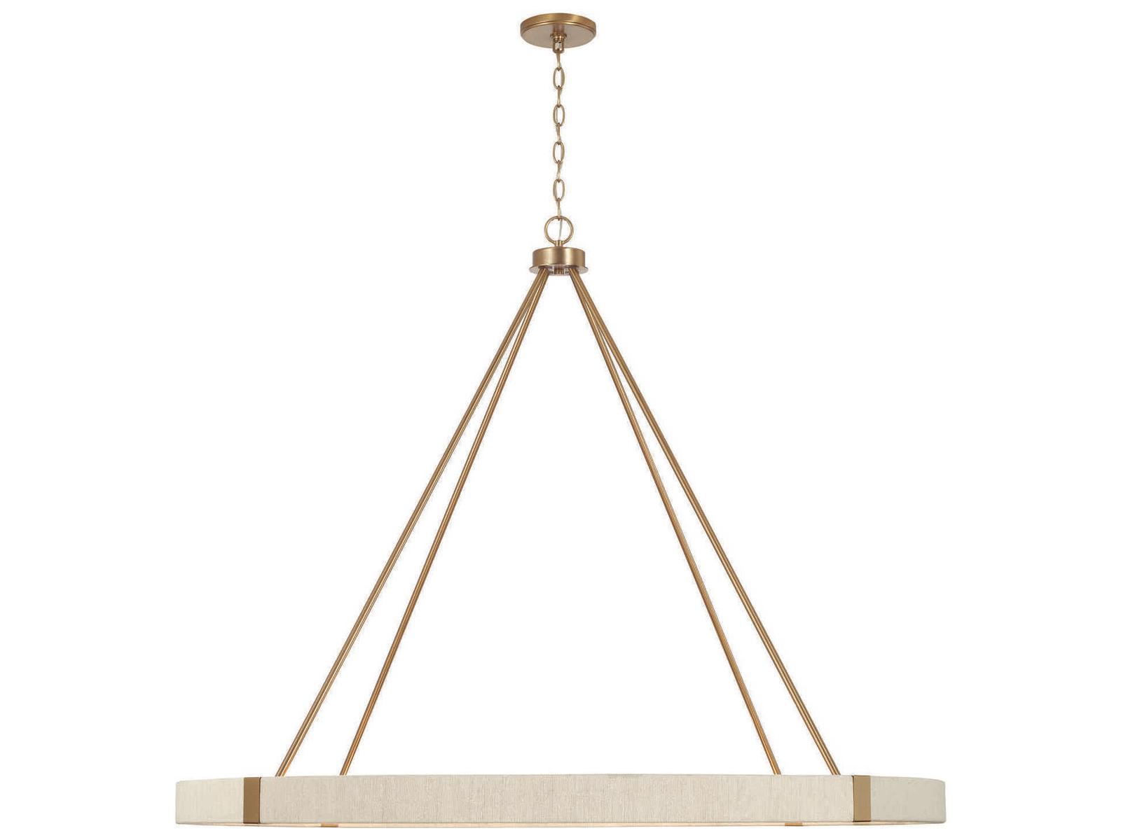 Capital Lighting Delaney 12-Light Matte Brass Candelabra Round Chandelier