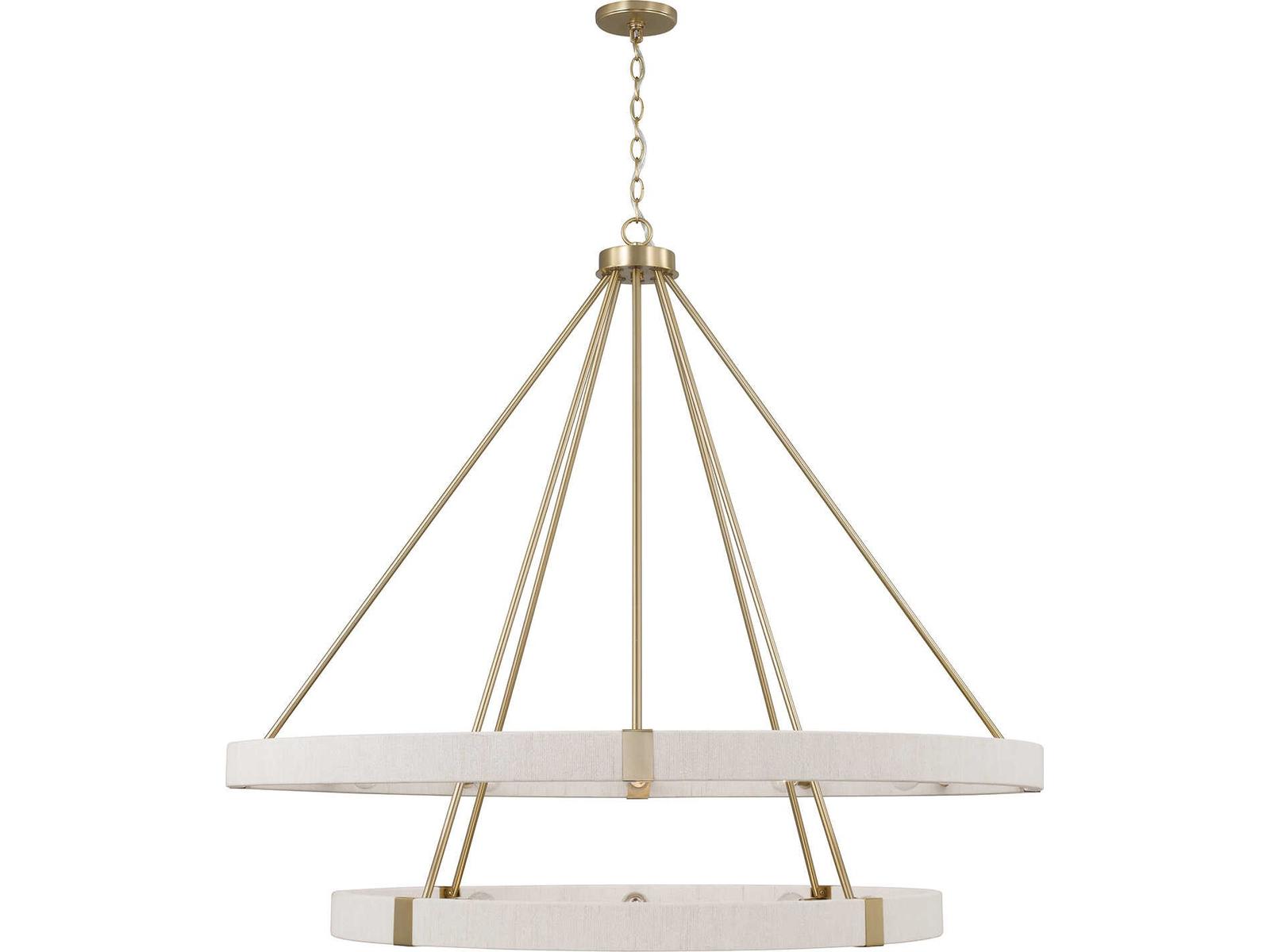 Capital Lighting Delaney 20-Light Matte Brass Round Chandelier