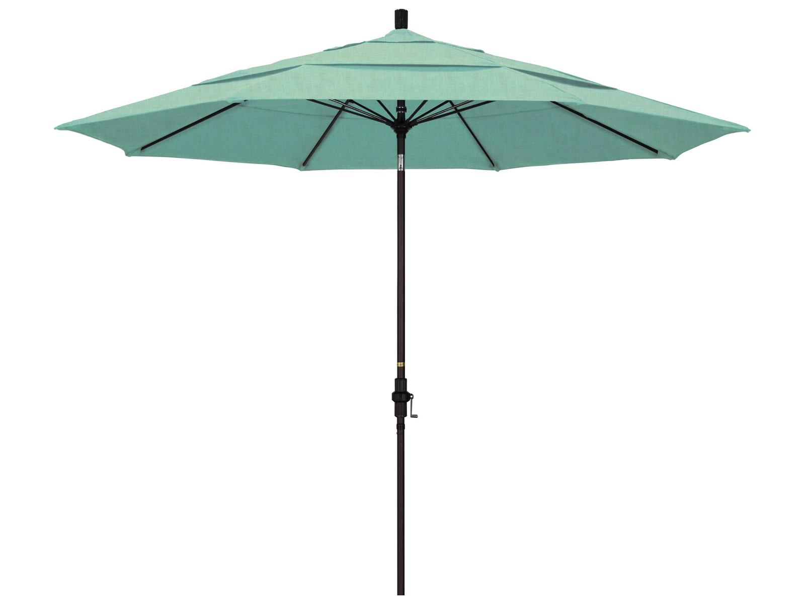 California Patio Umbrella Custom Sun Master Series 11 Foot Octagon Market Aluminum Patio Umbrella with Crank Lift System