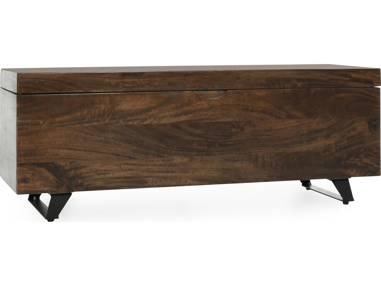 Classic Home Axis Dark Brown Mango Wood Storage Trunk