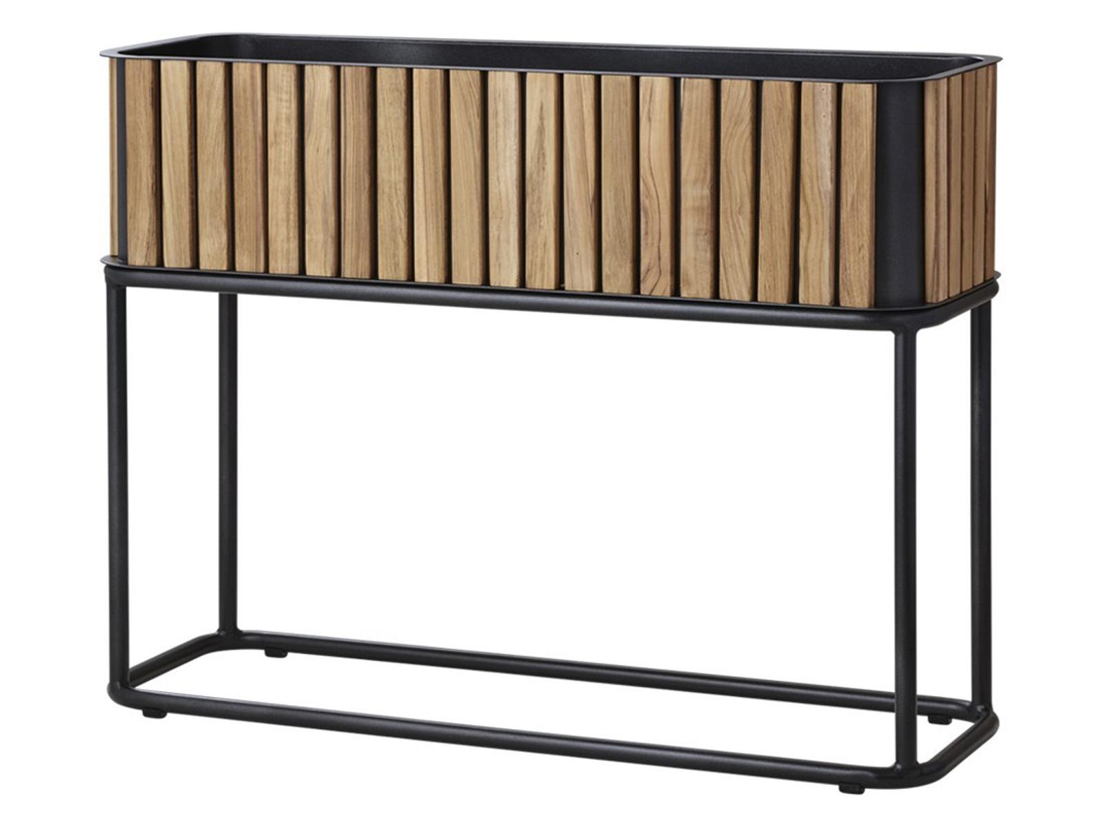 Cane Line Outdoor Combine Lava Grey Aluminum Teak Planter