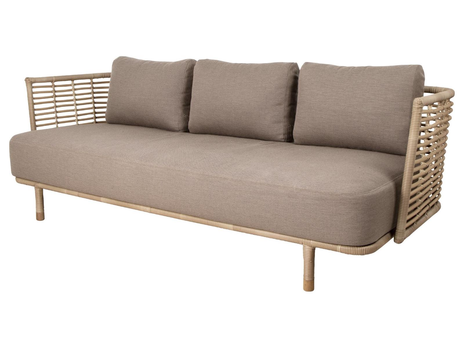 Cane Line Outdoor Sense Natural Weave 3-Seater Sofa