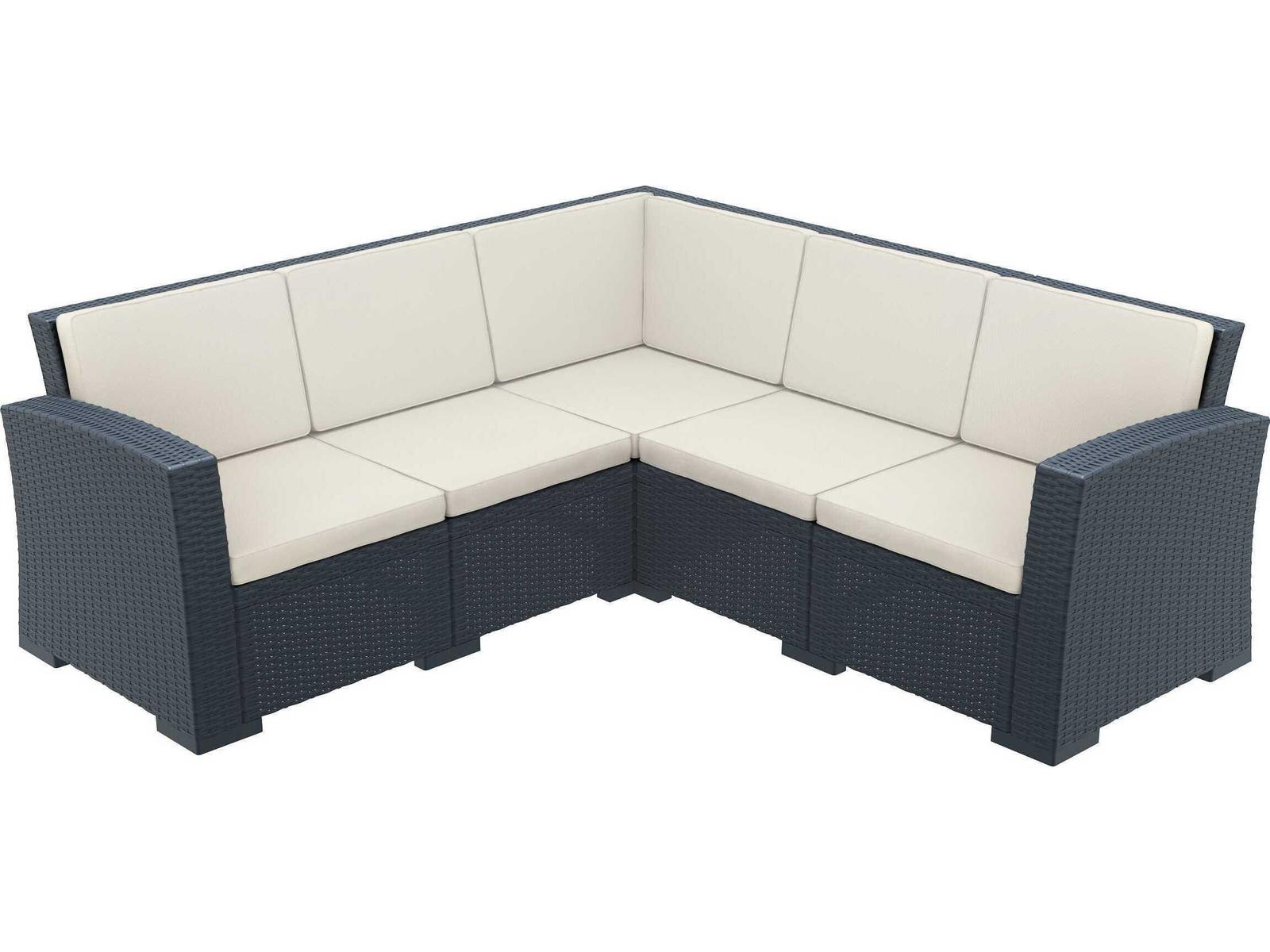Compamia Monaco Dark Gray Resin Cushion Sofa