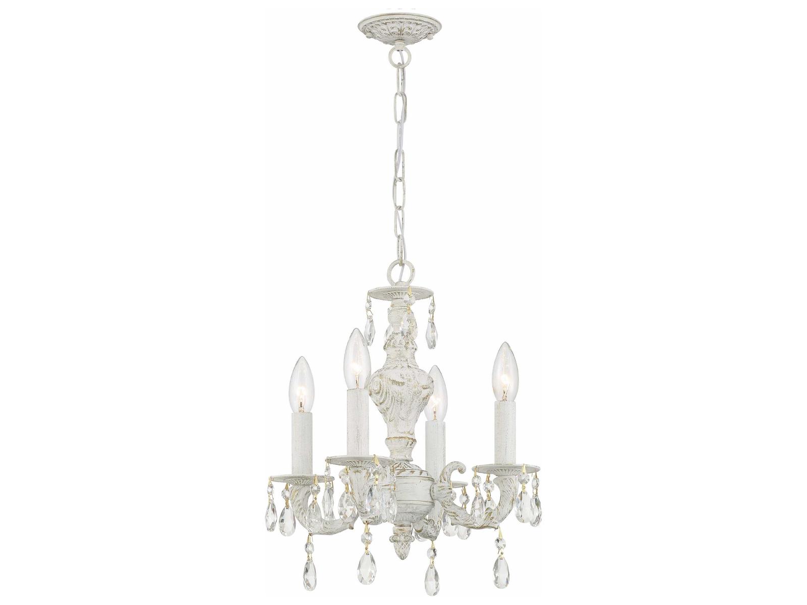 Crystorama Paris Market 4-Light Bronze Crystal Candelabra Chandelier