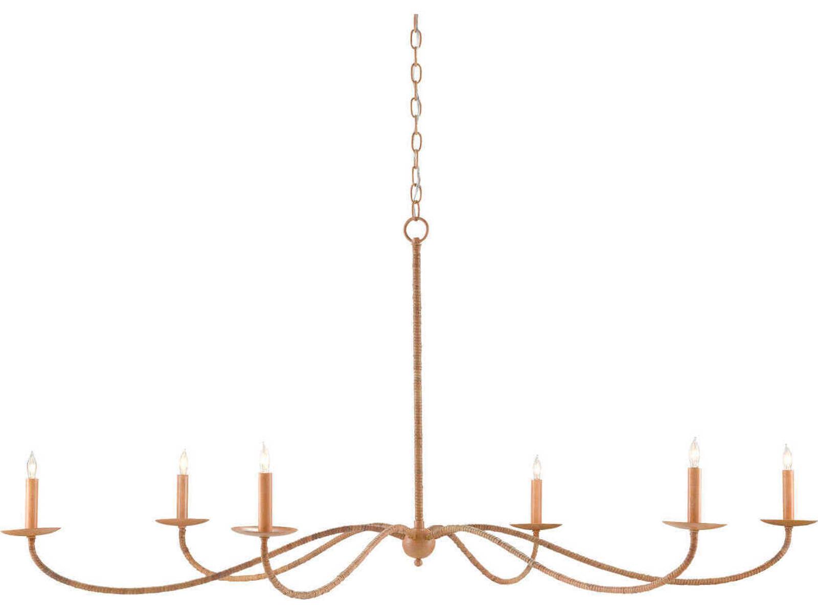 Currey & Company Saxon Rattan Chandelier