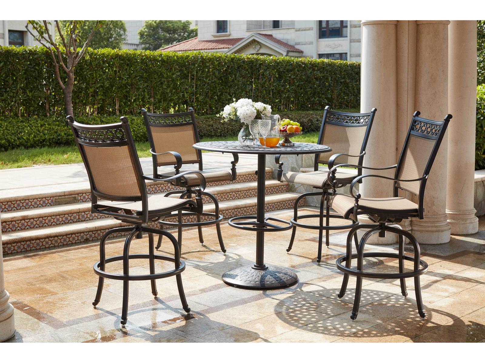 Darlee Outdoor Living Mountain View Cast Aluminum 5-Piece Pedestal