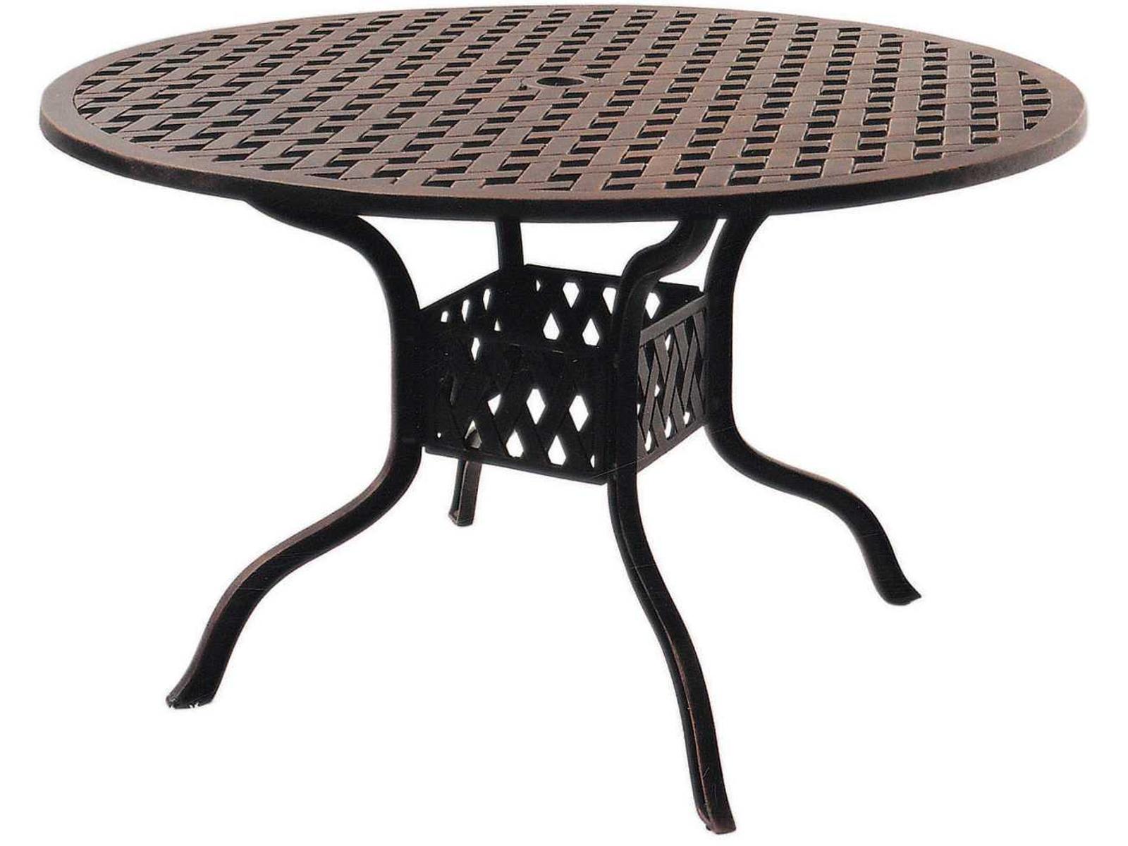 Darlee Outdoor Living Series Cast Aluminum Antique Bronze Round Dining Table